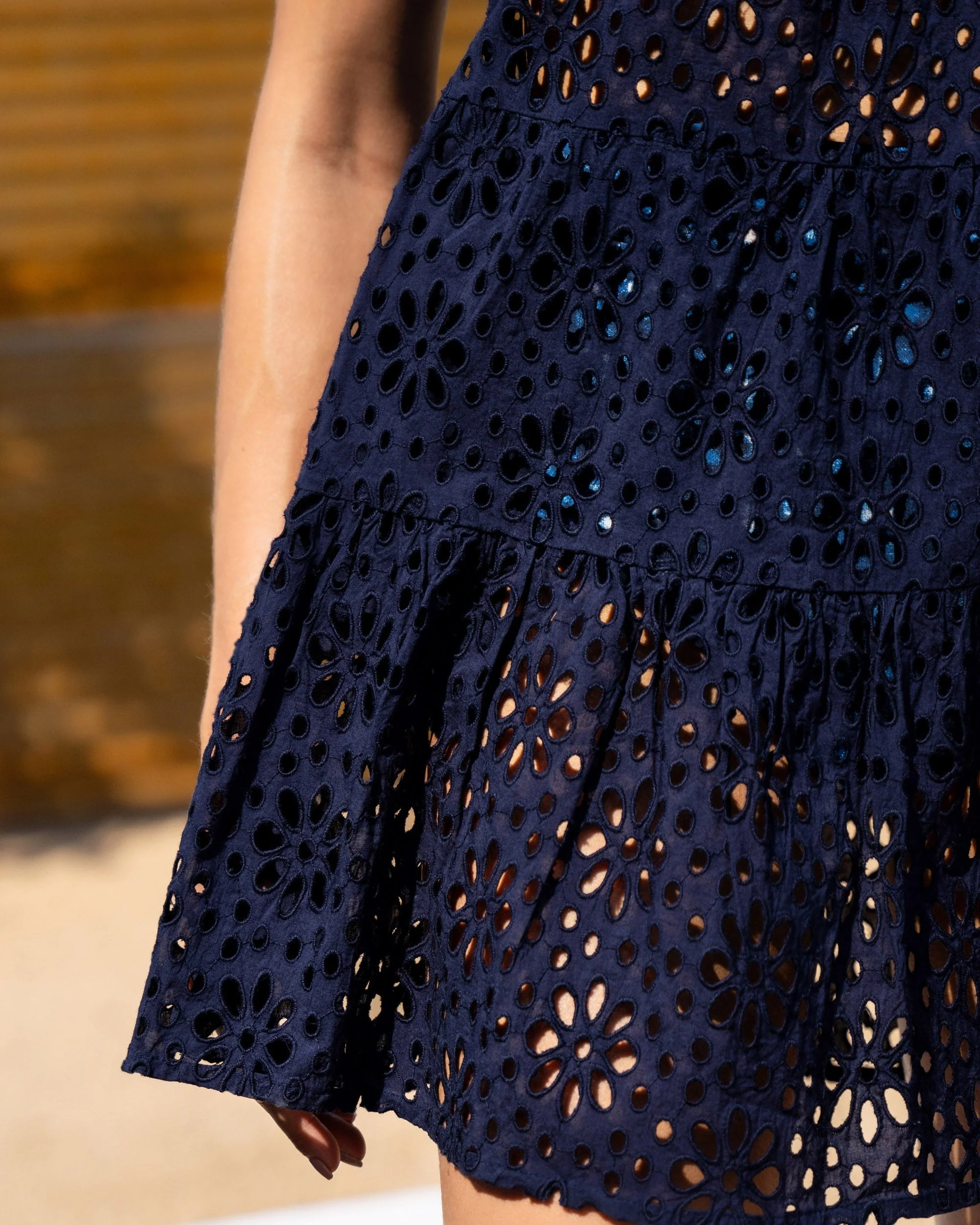 Kelly Dress Navy Seaside Eyelet - Mycitystee