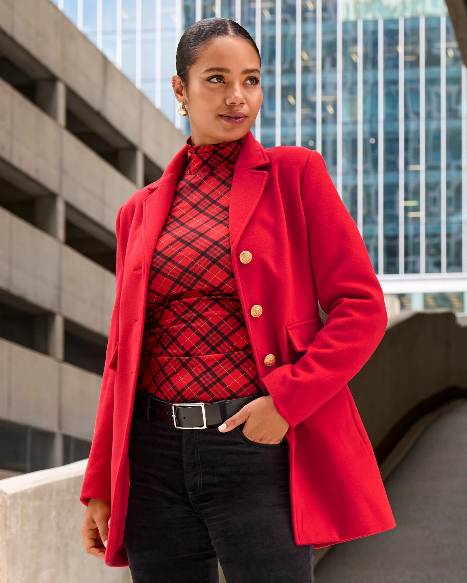 Classic Tailored Coat Racing Red - Mycitystee