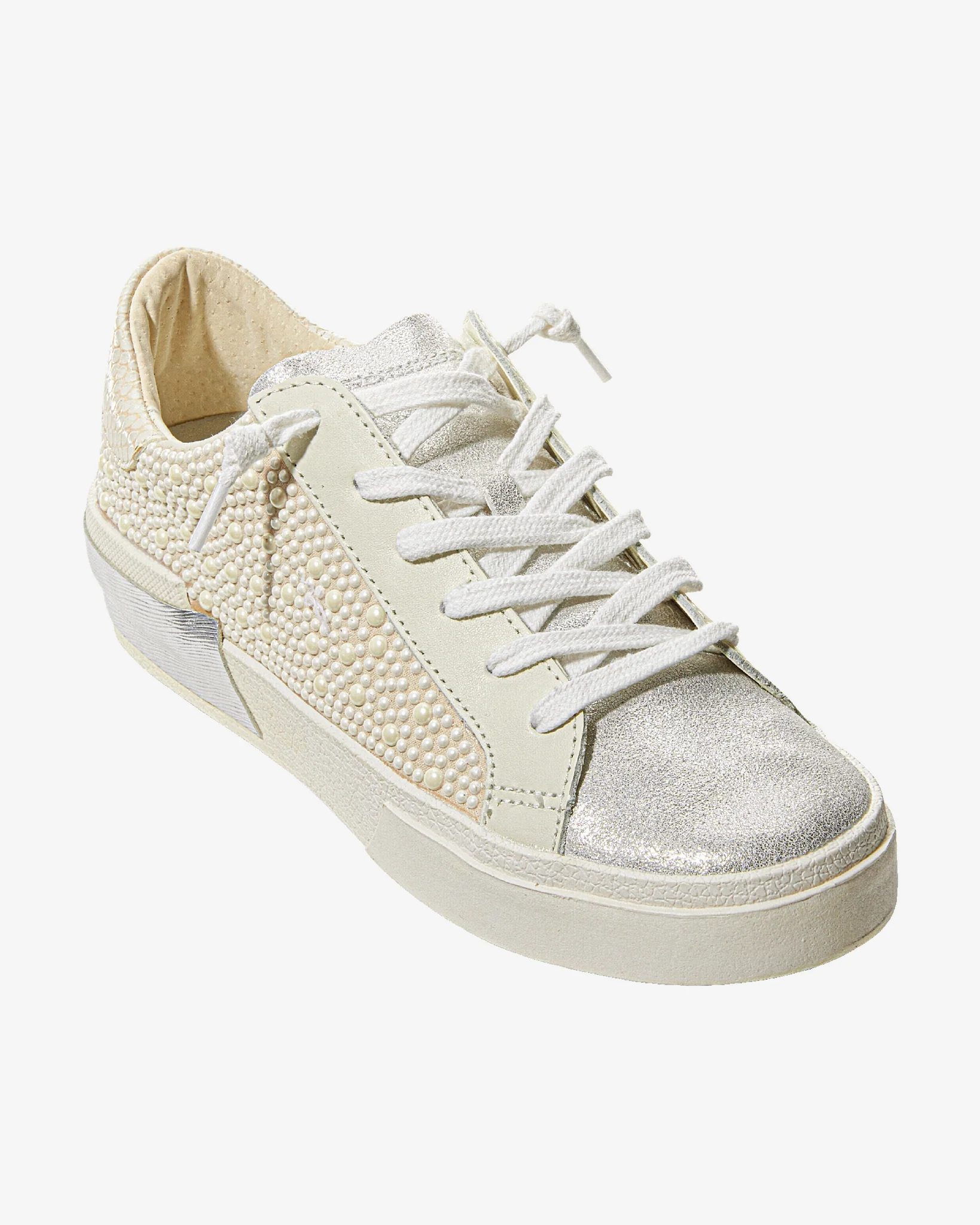 Pearl Embellished Sneaker White - Mycitystee