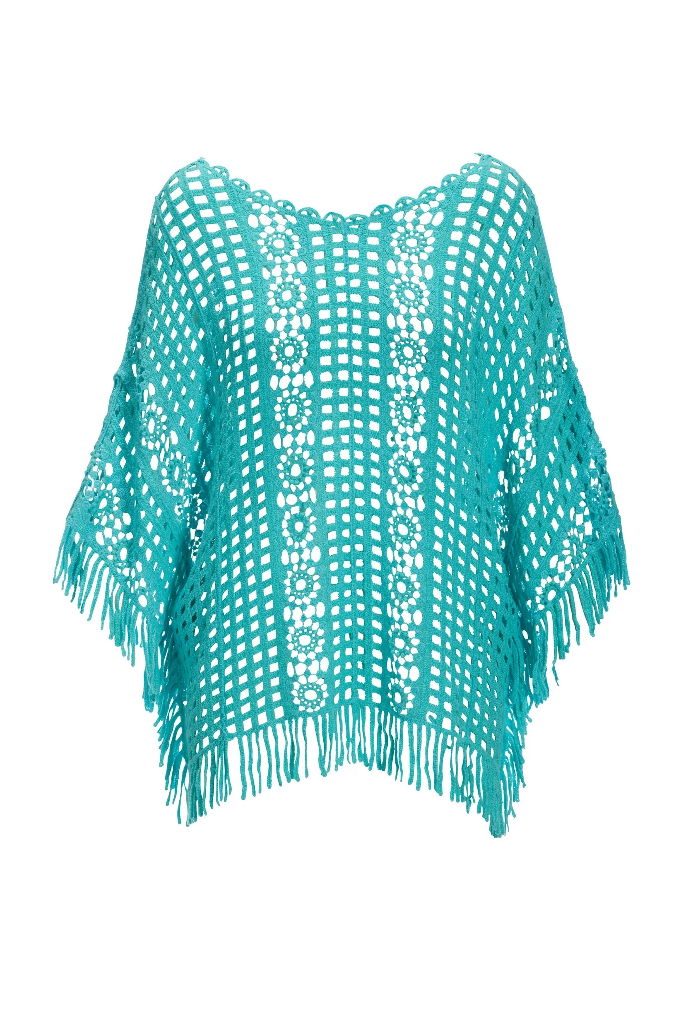 Effortless Crochet Pullover Poncho Blue Radiance - Mycitystee
