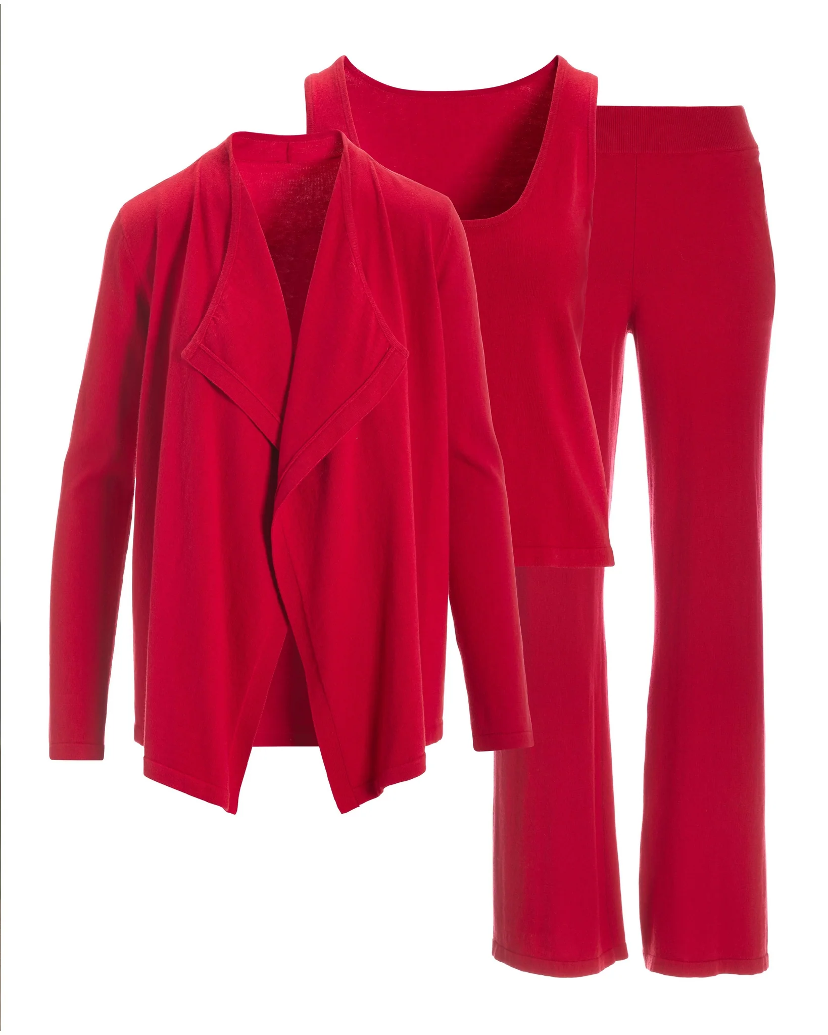 Cashmere Blend 3 Piece Set Jester Red - Mycitystee