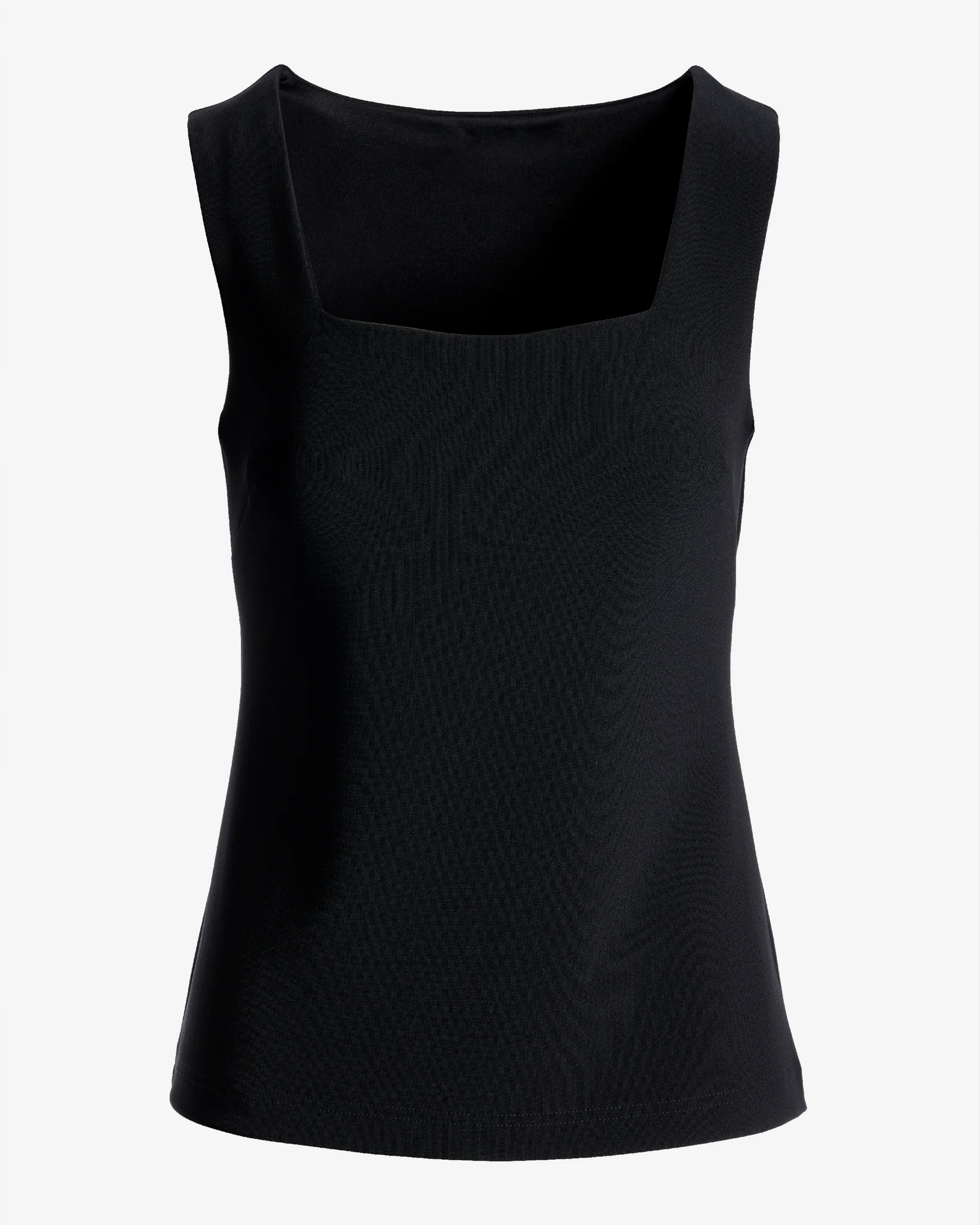 Beyond Travel Square Neck Sleeveless Shell Top Jet Black - Mycitystee