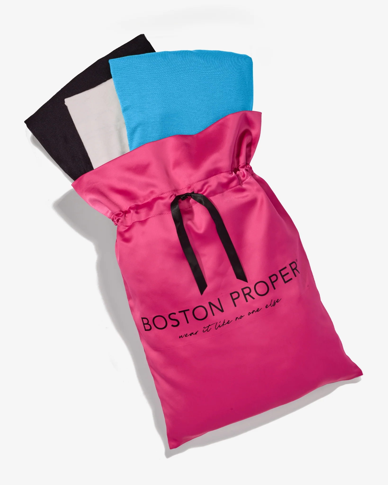 Boston Proper Drawstring Bag Pink/Black - Mycitystee