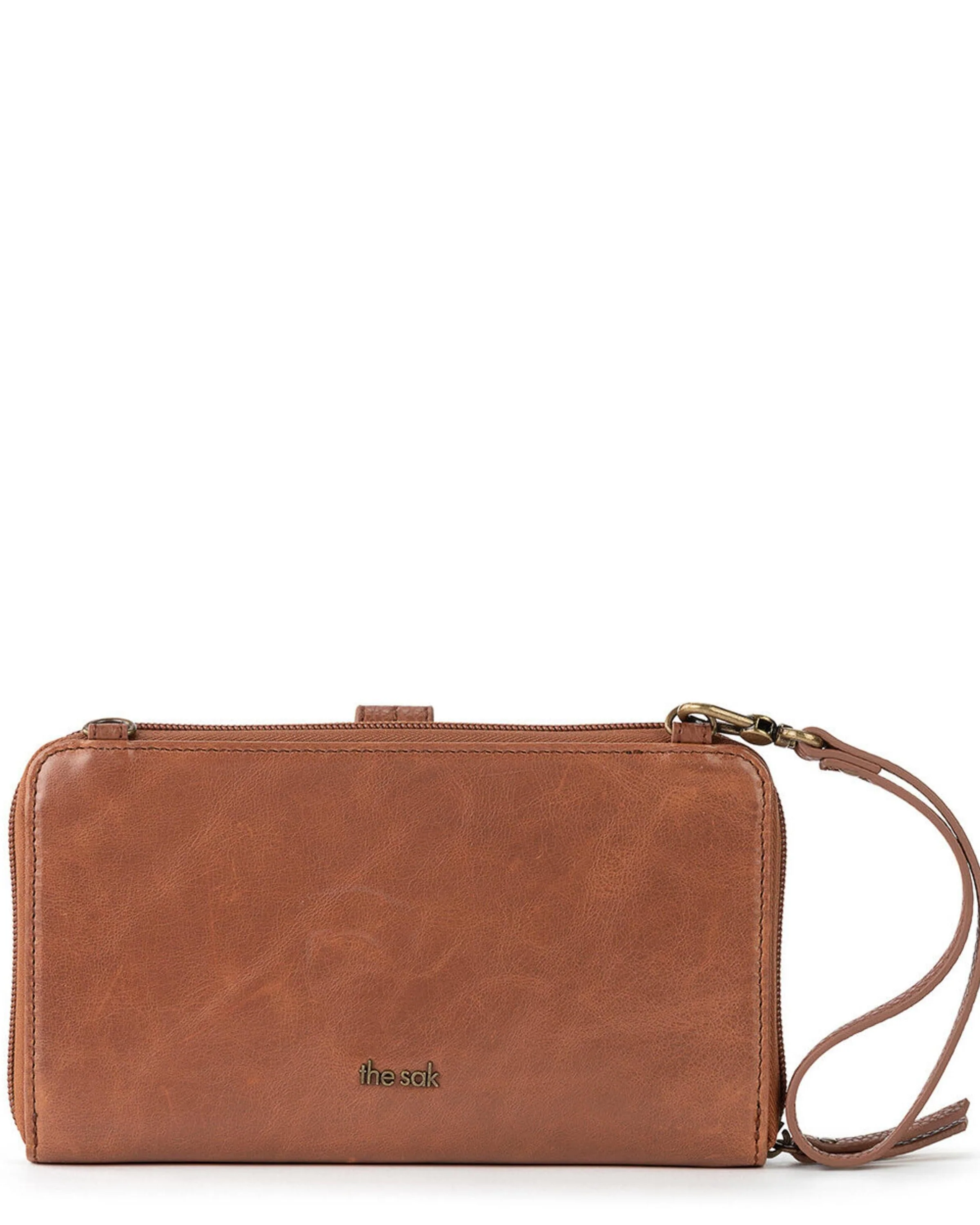 Iris Smartphone Wallet - Leather - Tobacco Floral Embossed - Mycitystee