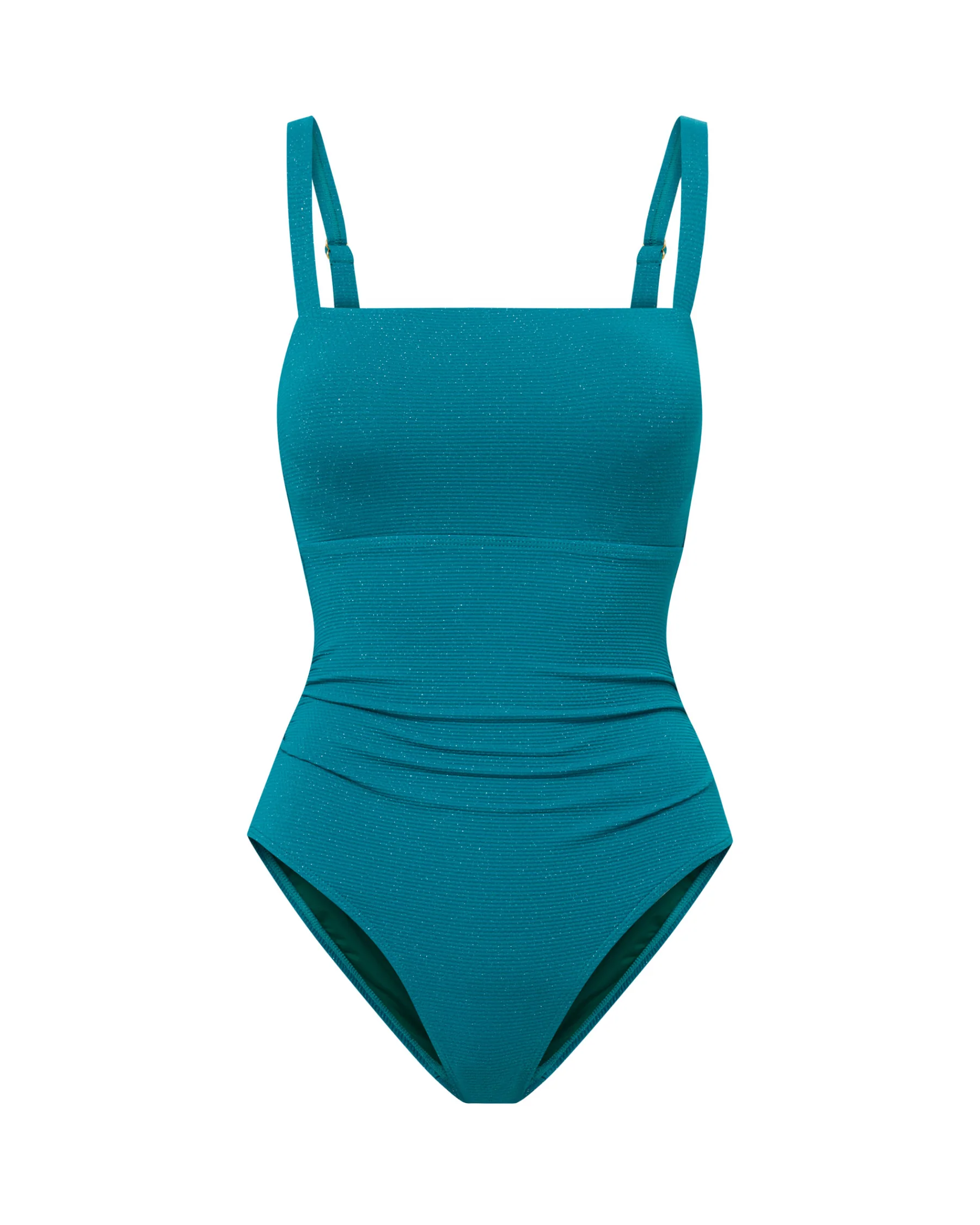 Jori One Piece In Jungle Green Metallic Pique - Mycitystee