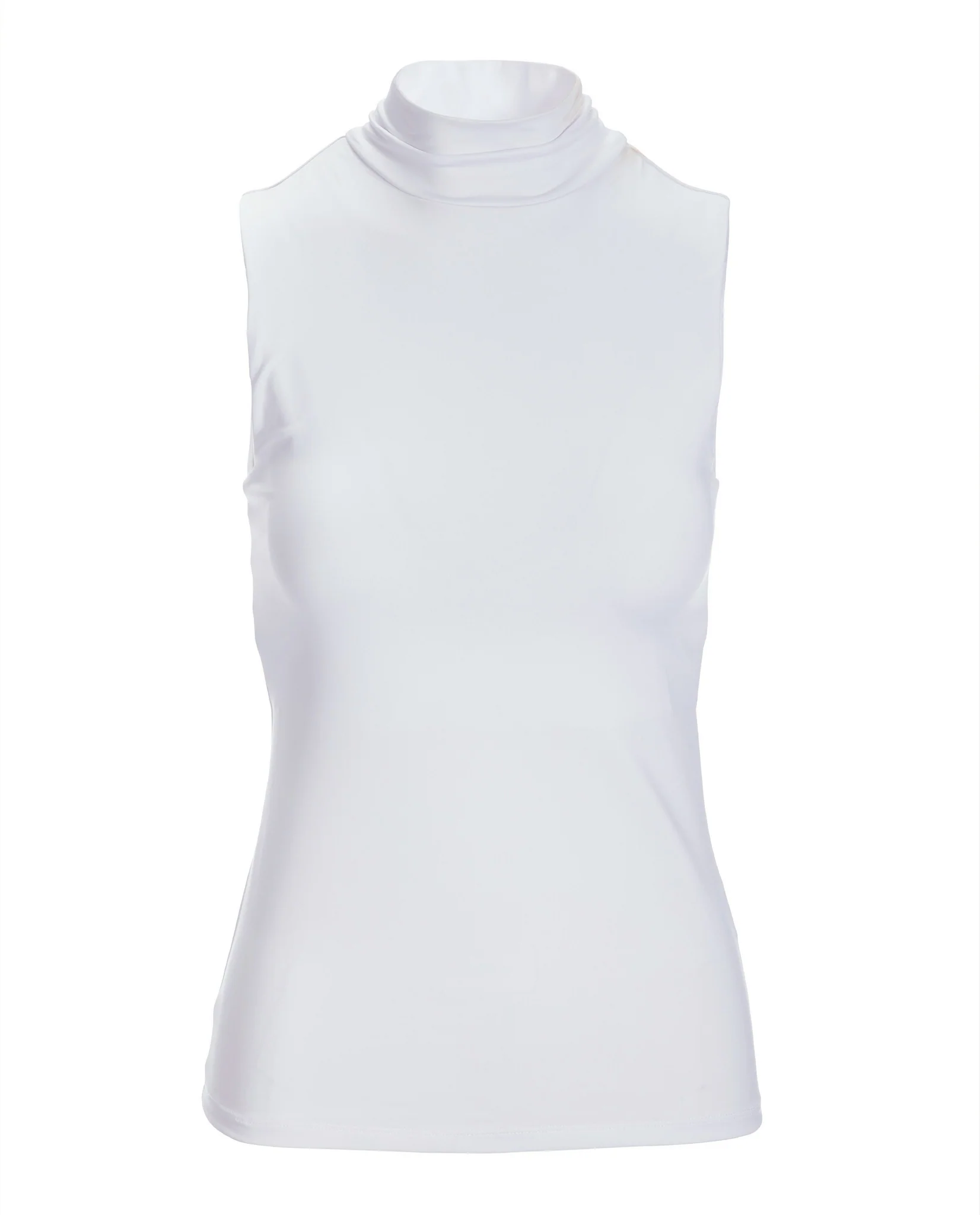 So Modern Sleeveless Mock Neck Top Pure White - Mycitystee