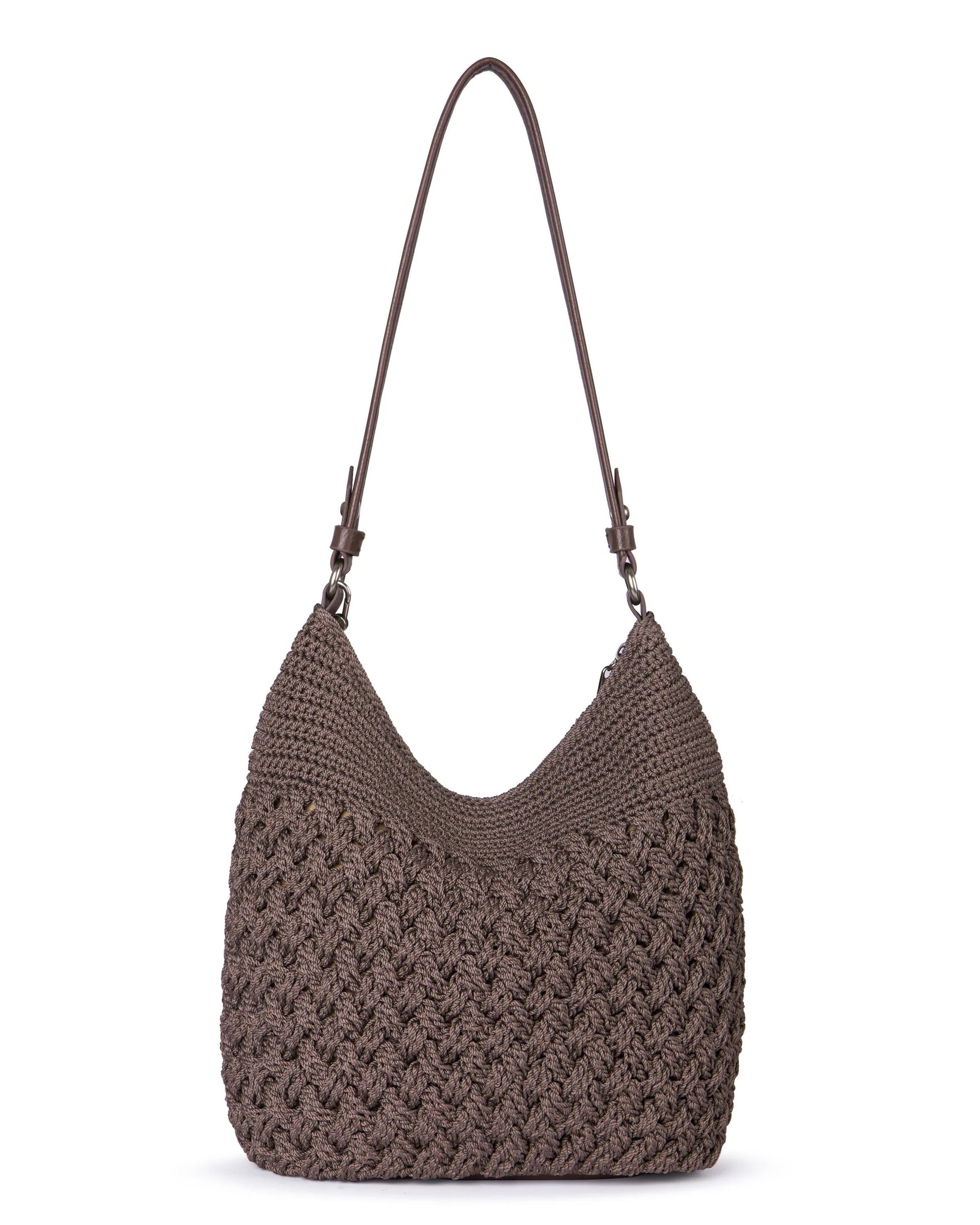 Sequoia Hobo - Hand Crochet - Mushroom Cozy Weave - Mycitystee