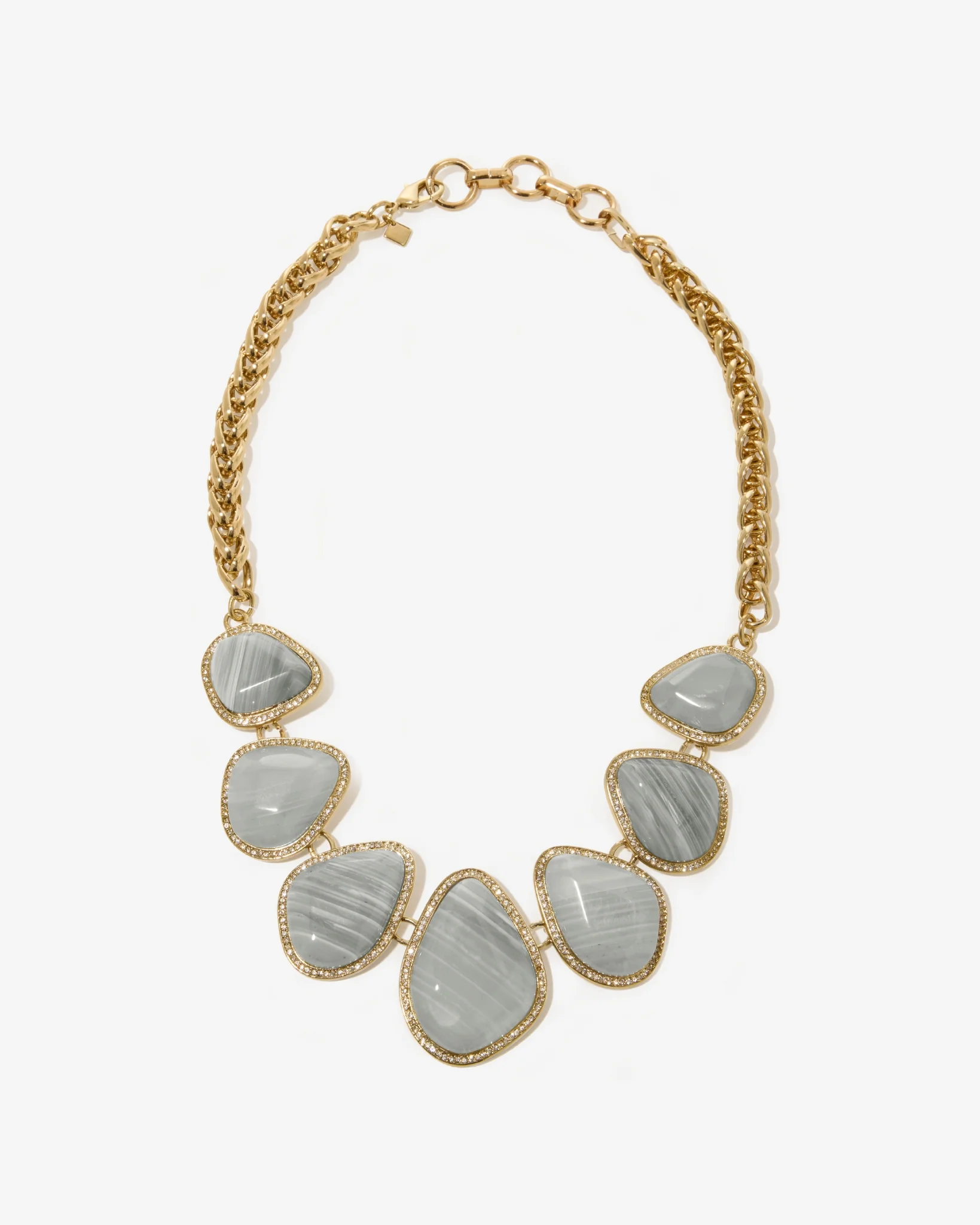 Winter Stone Statement Necklace Gold - Mycitystee