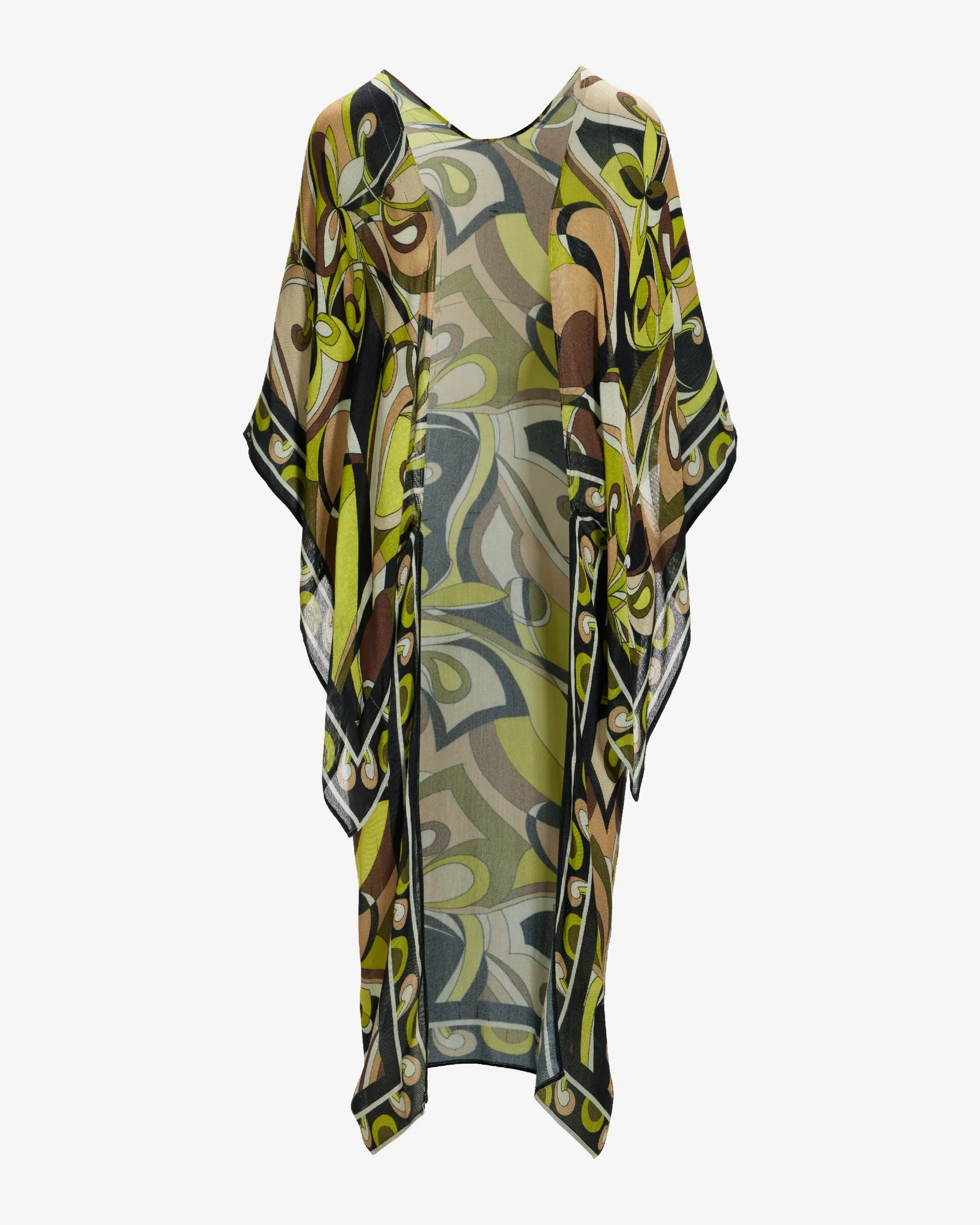 Martini Abstract Border Print Light Weight Kimono Duster Martini Abstract - Mycitystee