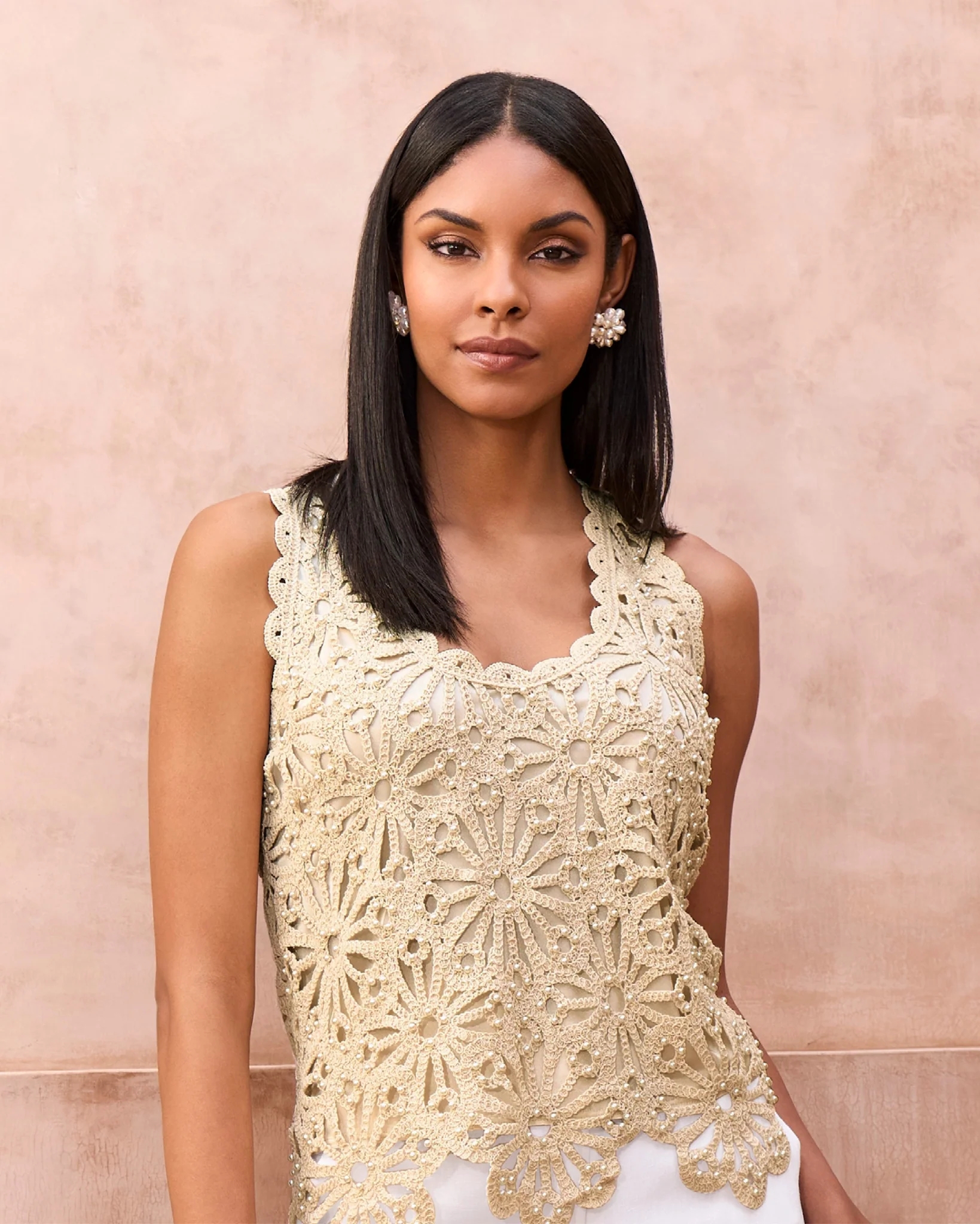 Multi Pearl Stud Earring Off White - Mycitystee