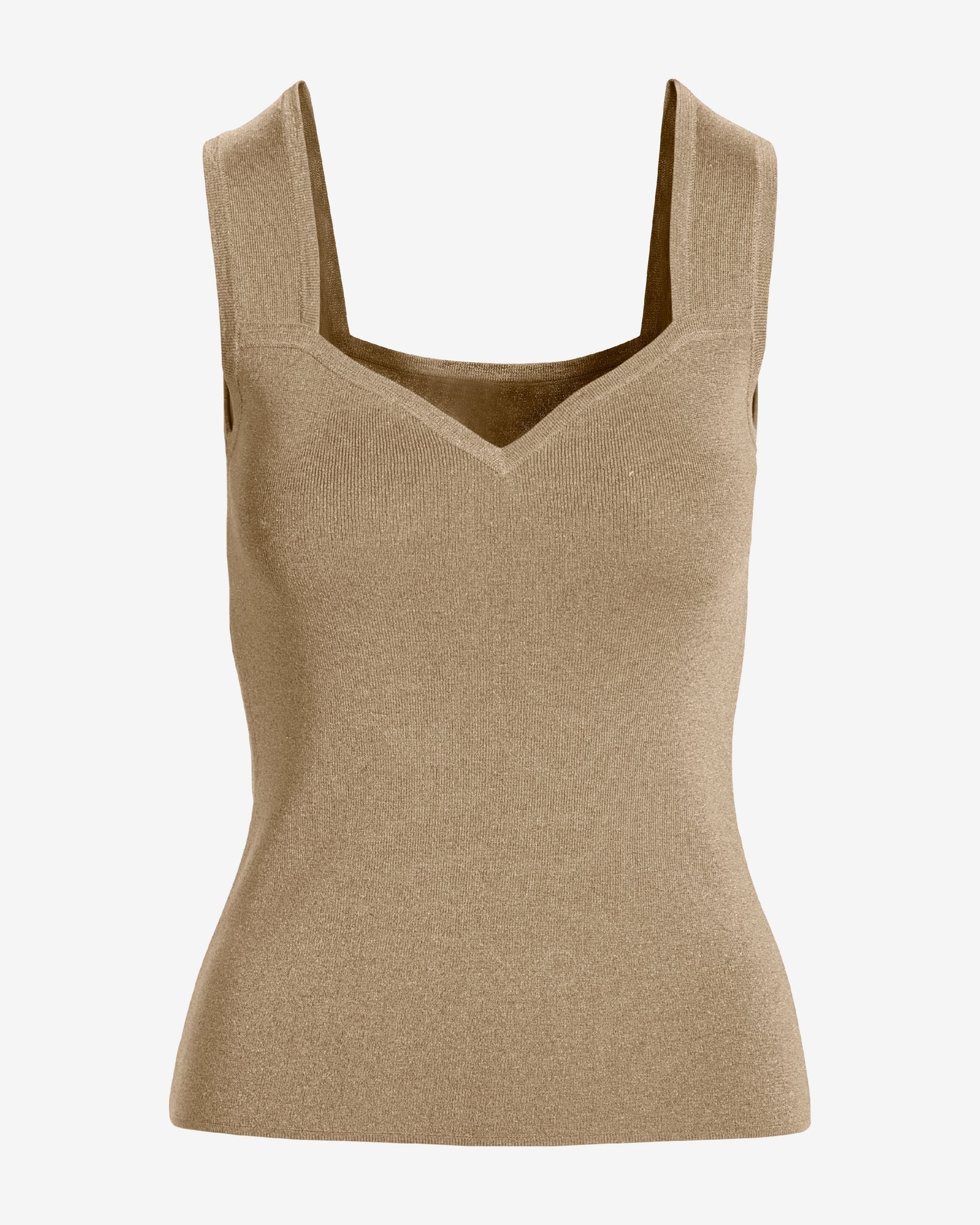 Metallic Sweetheart Sweater Tank Gold - Mycitystee
