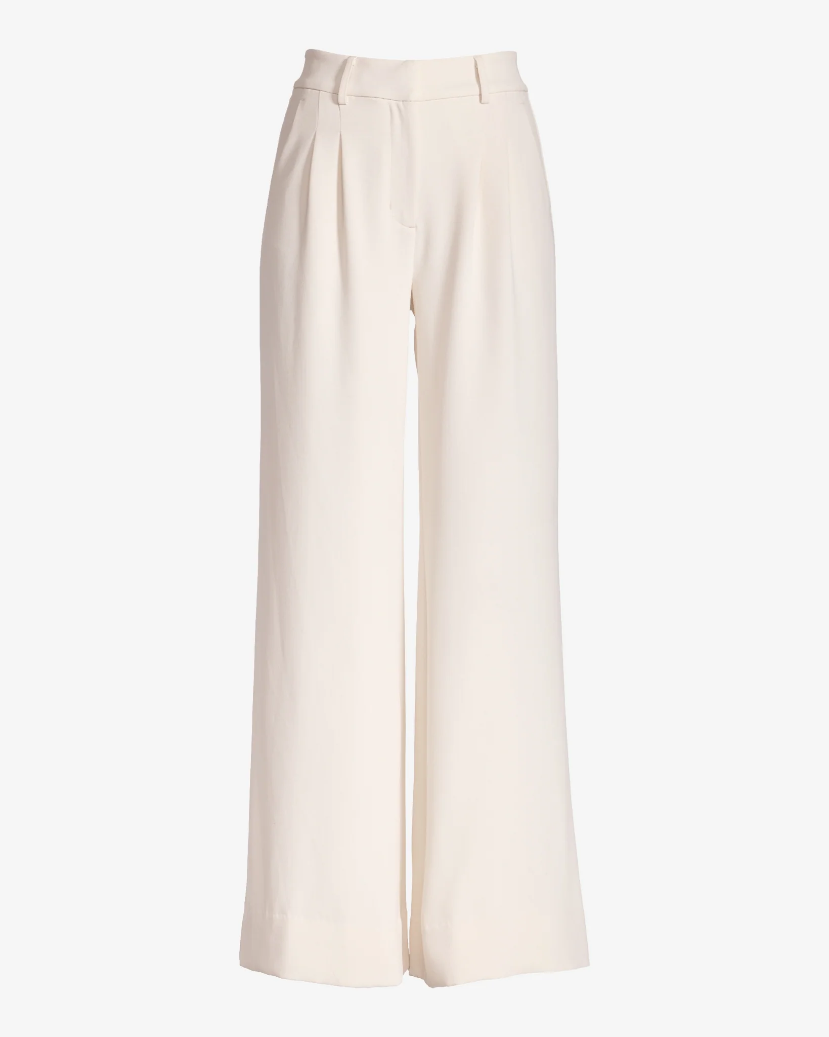 Malibu Wide Leg Effortless Drape Trouser Pant Off White - Mycitystee