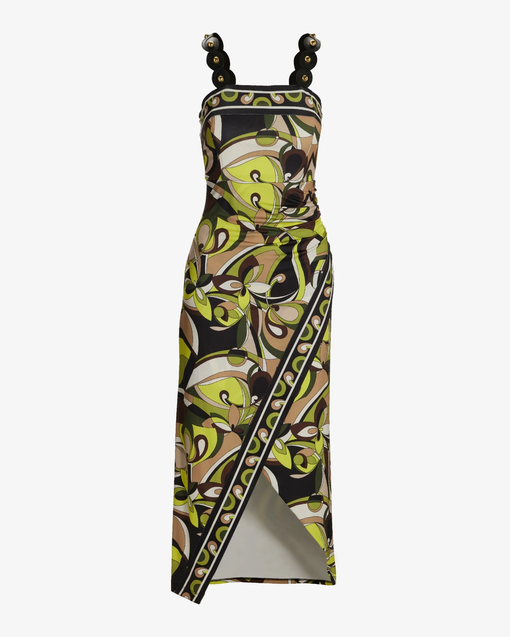 Summer Chic Abstract Print Novelty Strap Knit Dress Summer Chic Abstract - Mycitystee