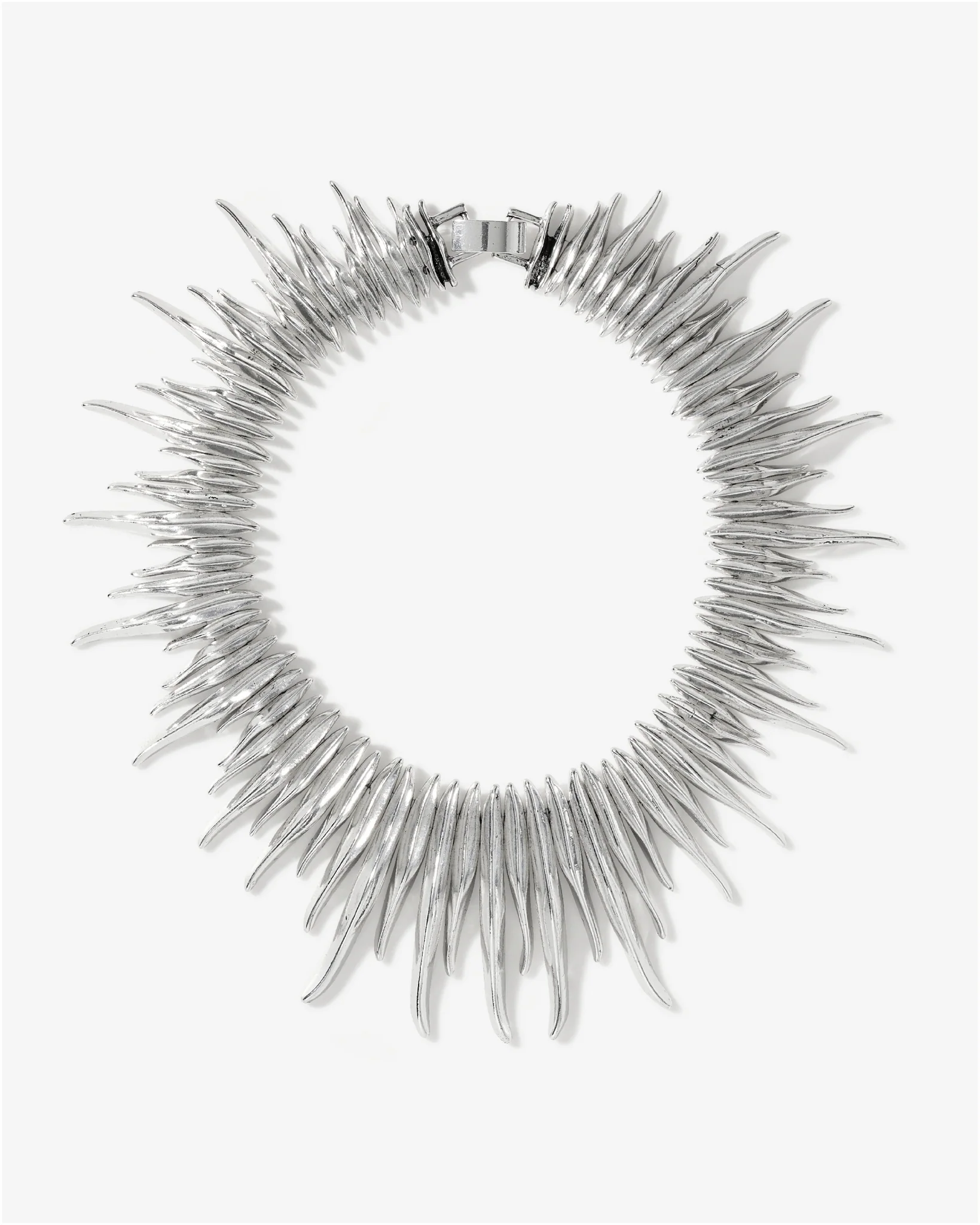 Metal Statement Necklace Antique Silver - Mycitystee
