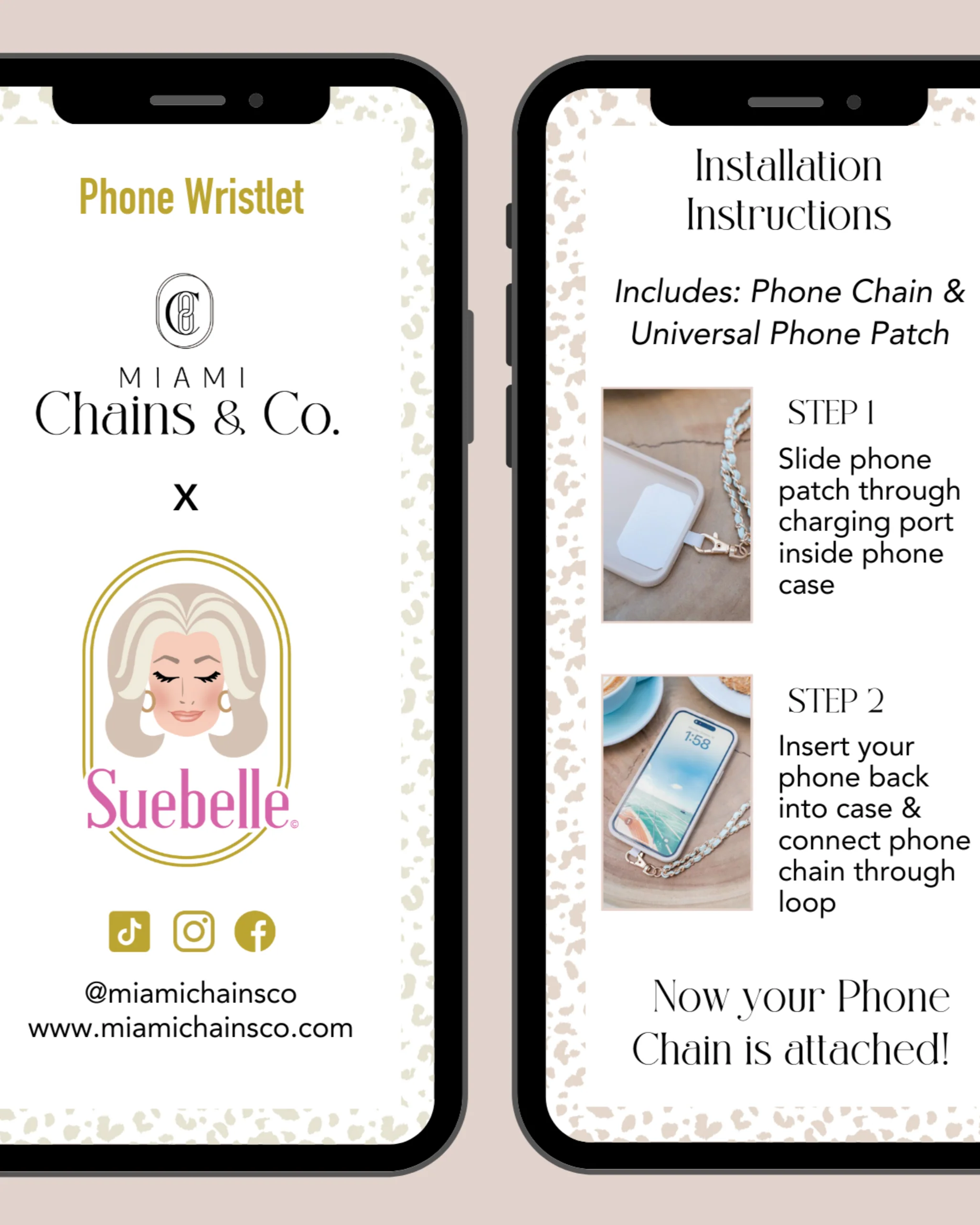 Denim Cheetah Phone Wristlet - Mycitystee