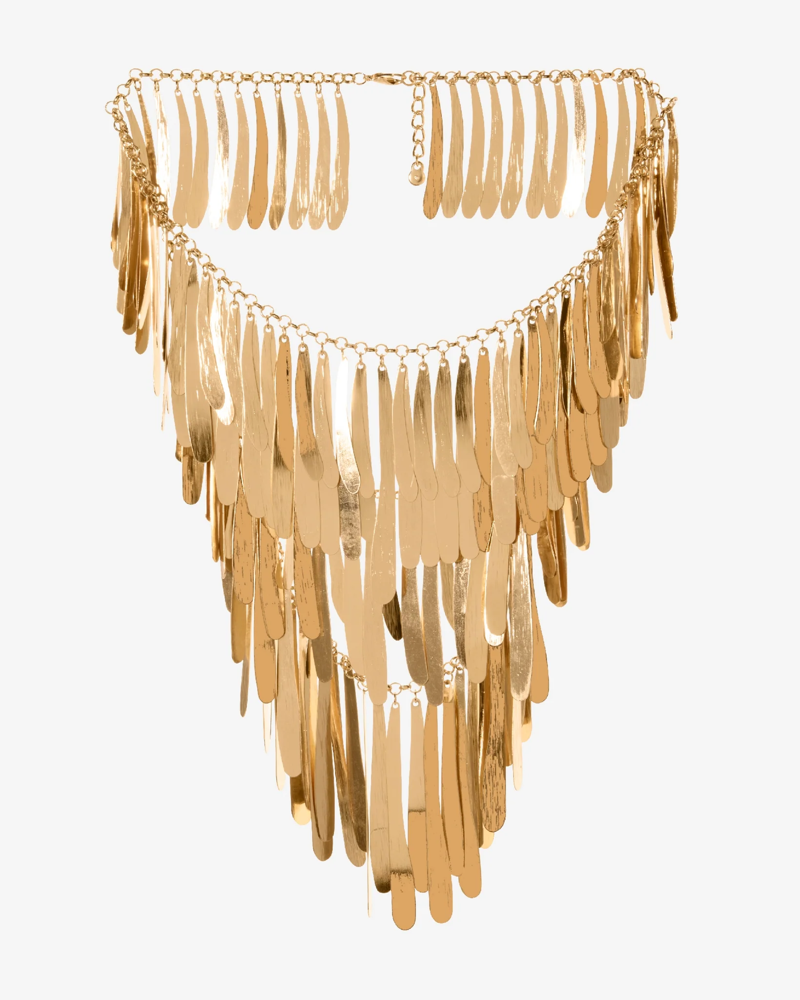 Layered Metal Statement  Necklace Gold - Mycitystee