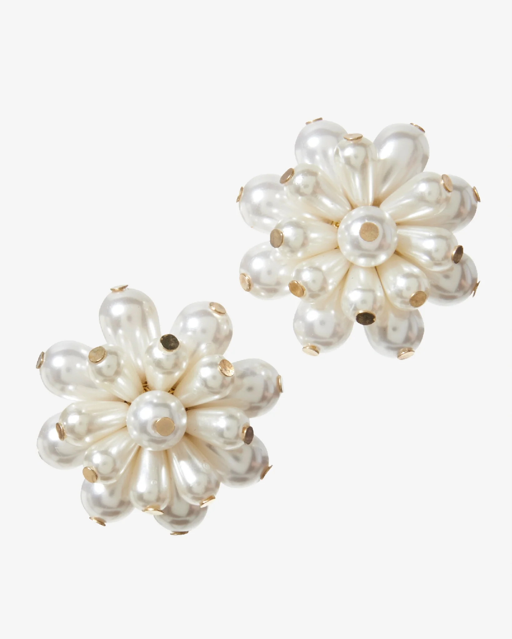 Multi Pearl Stud Earring Off White - Mycitystee