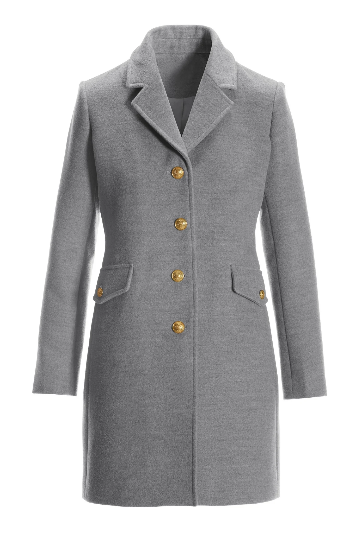 Classic Tailored Coat Heather Gray - Mycitystee