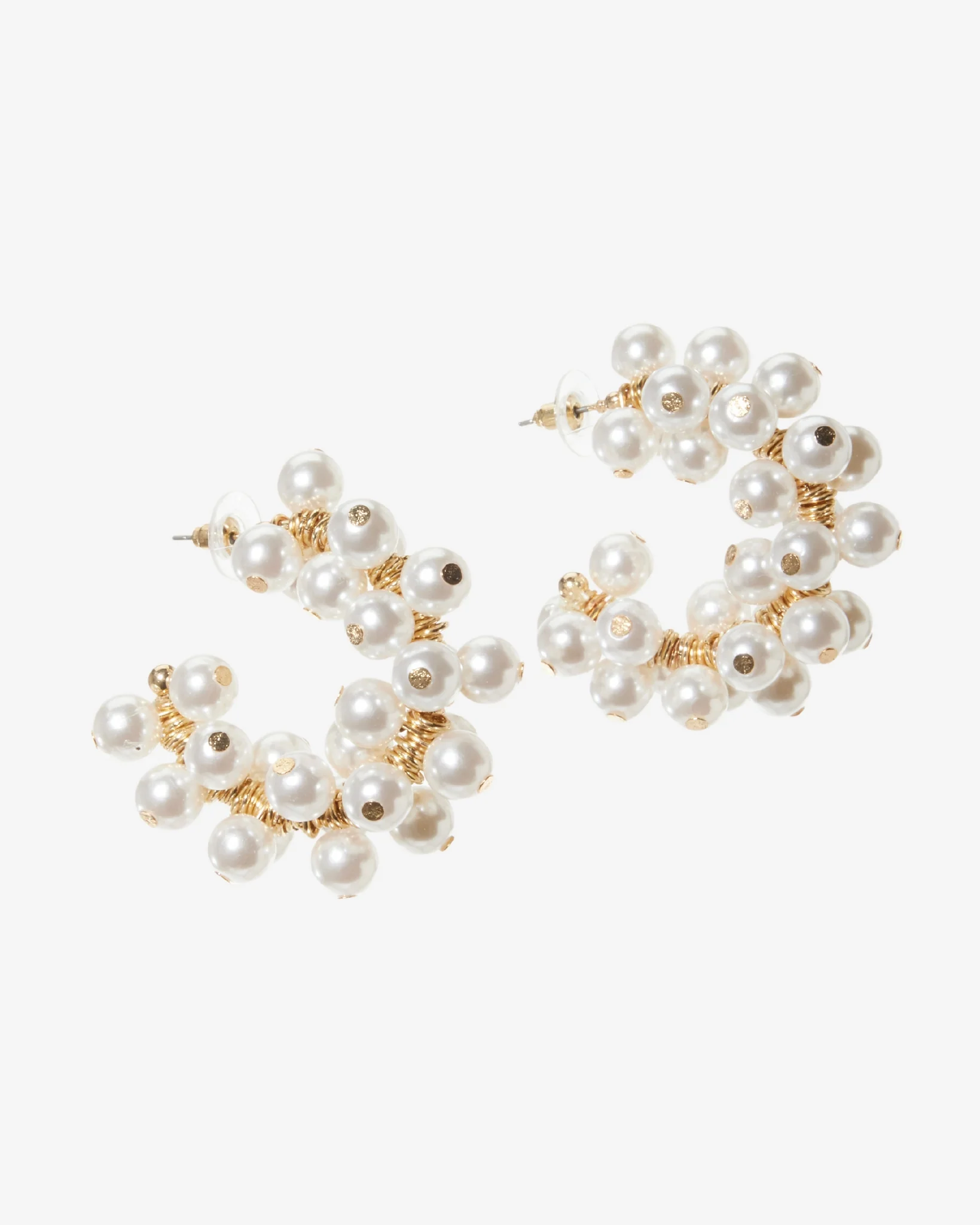 Pearl Hoop Earring 2CO65 (Archived) White Pearl - Mycitystee