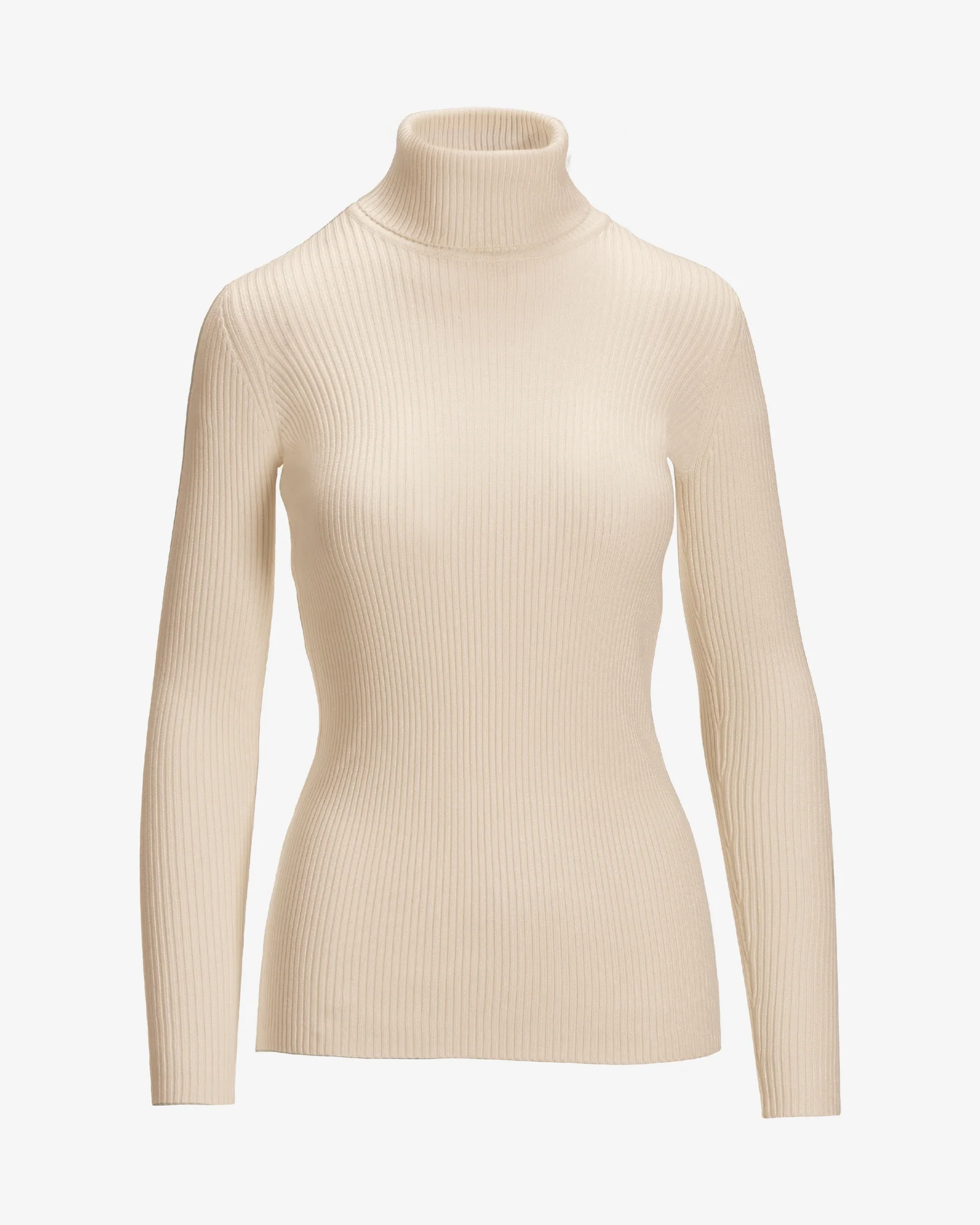 Ribbed Turtleneck Sweater Sandshell - Mycitystee