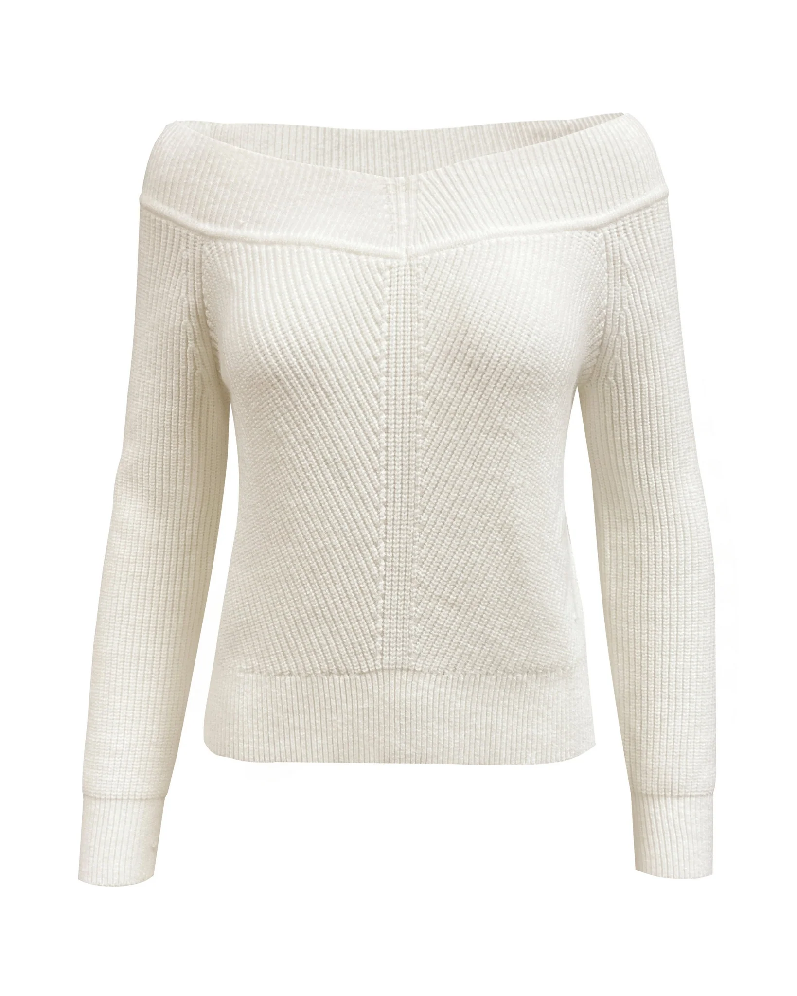 Slouchy Shaker Sweater Off White - Mycitystee