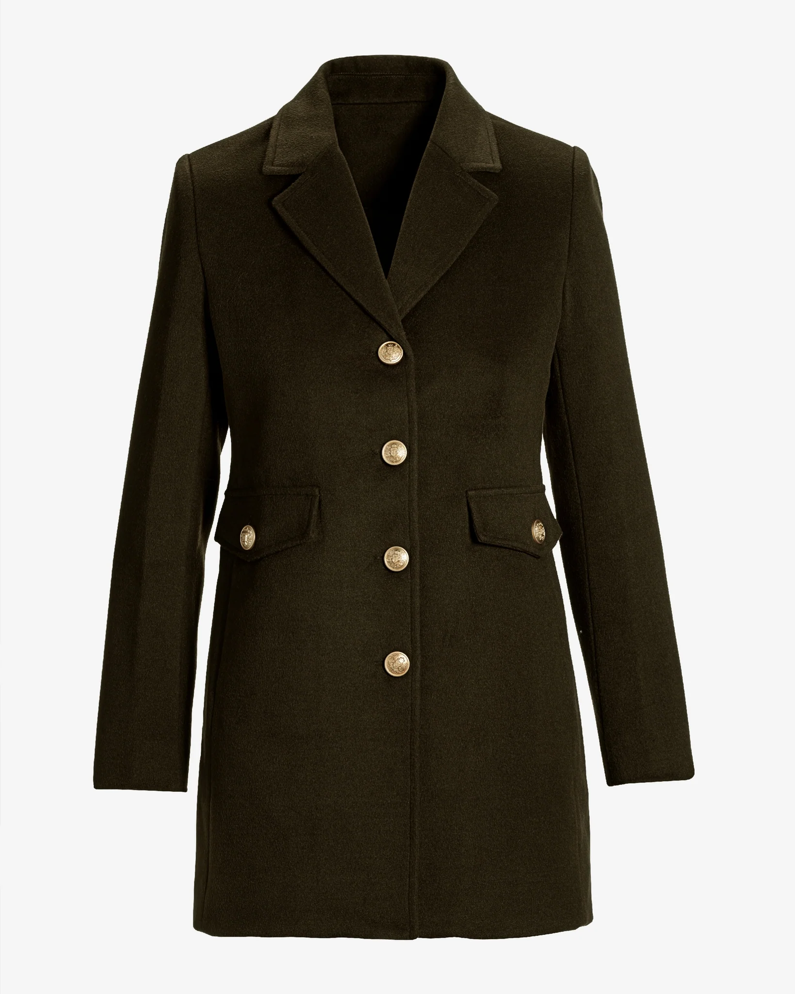 Classic Tailored Coat Chocolate Brown - Mycitystee