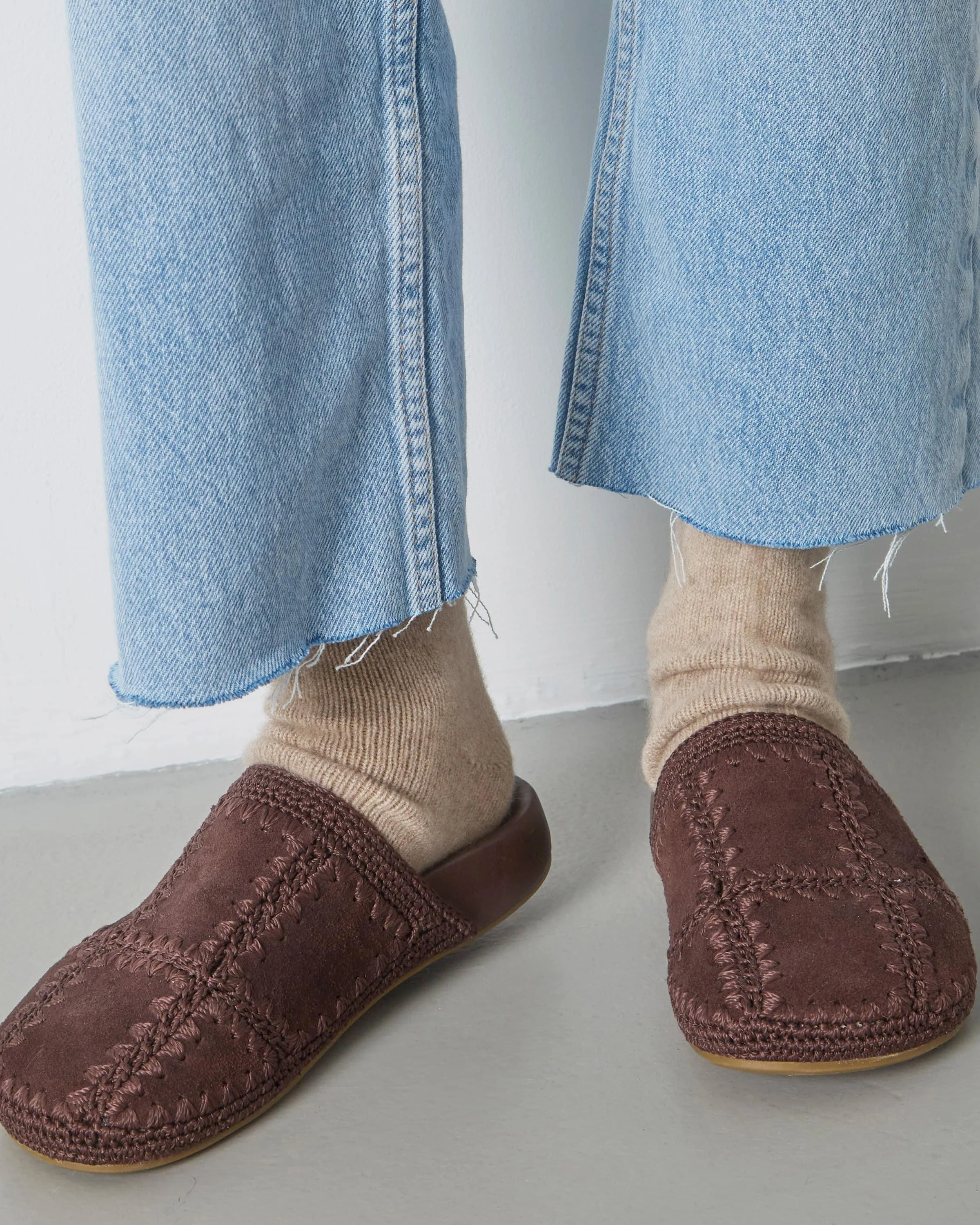 Bolinas Clog - Leather - Mahogany Suede Patch - Mycitystee