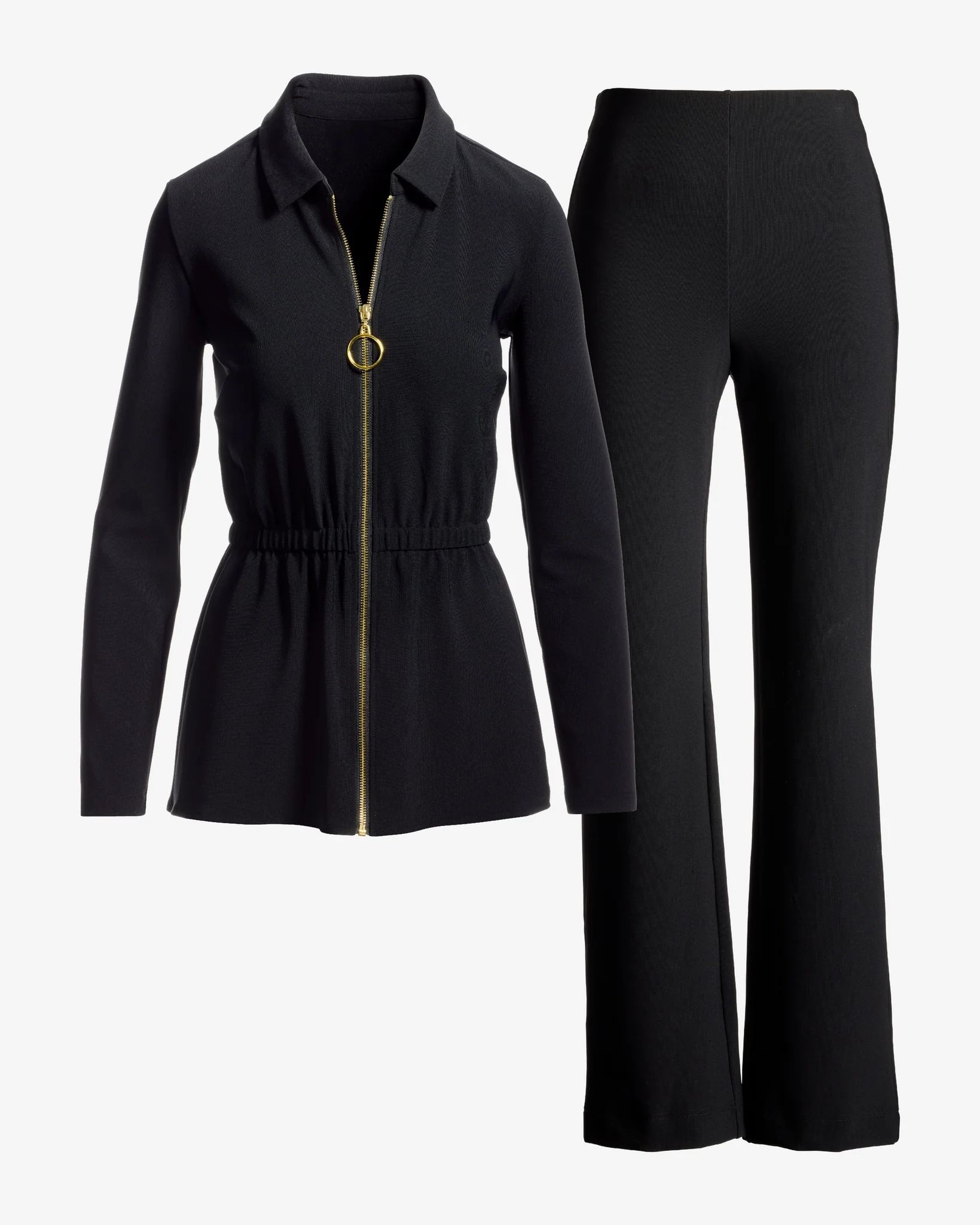 Beyond Travel Cinch Waist Coordinates Jet Black - Mycitystee