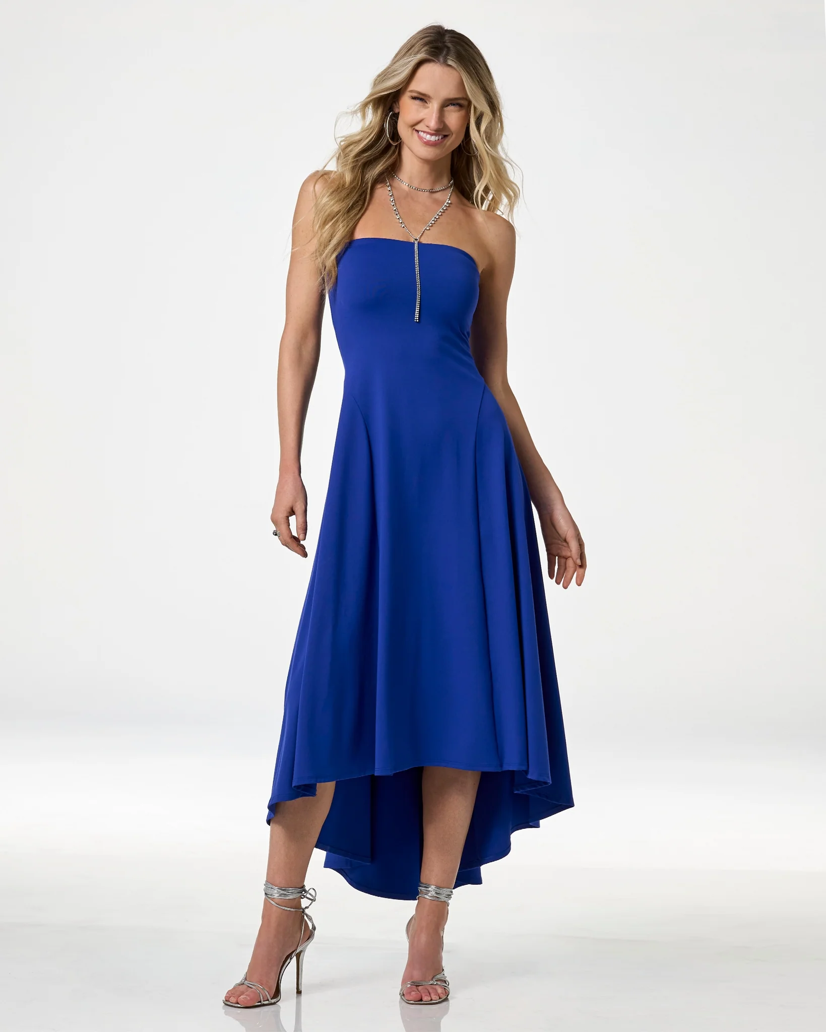 Susana Monaco x Boston Proper Strapless High Low Dress Glacier - Mycitystee