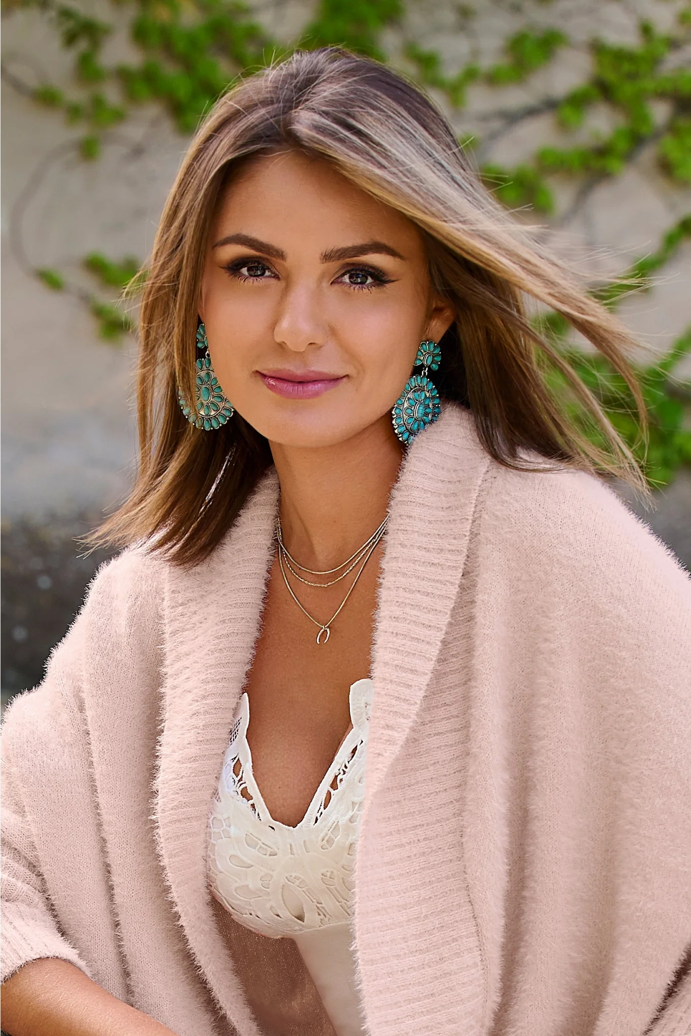 Turquoise Statement Earrings Blue Multi - Mycitystee