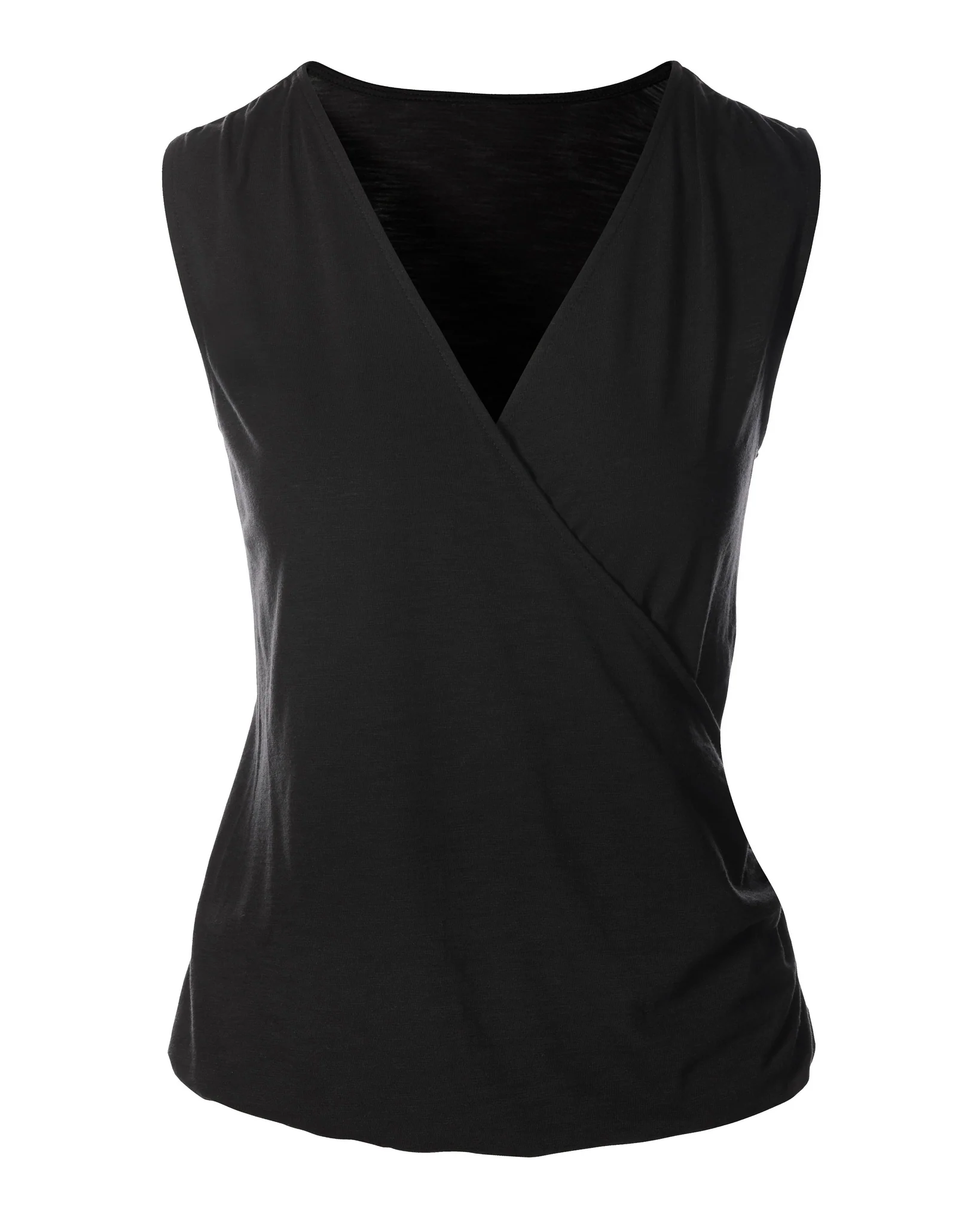 Surplice Slub Tank Top Black - Mycitystee