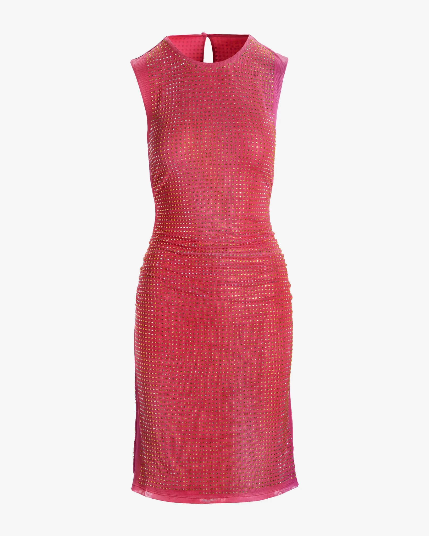 Heat Set Embellished Dye Print Mesh Dress Disco Dye - Mycitystee