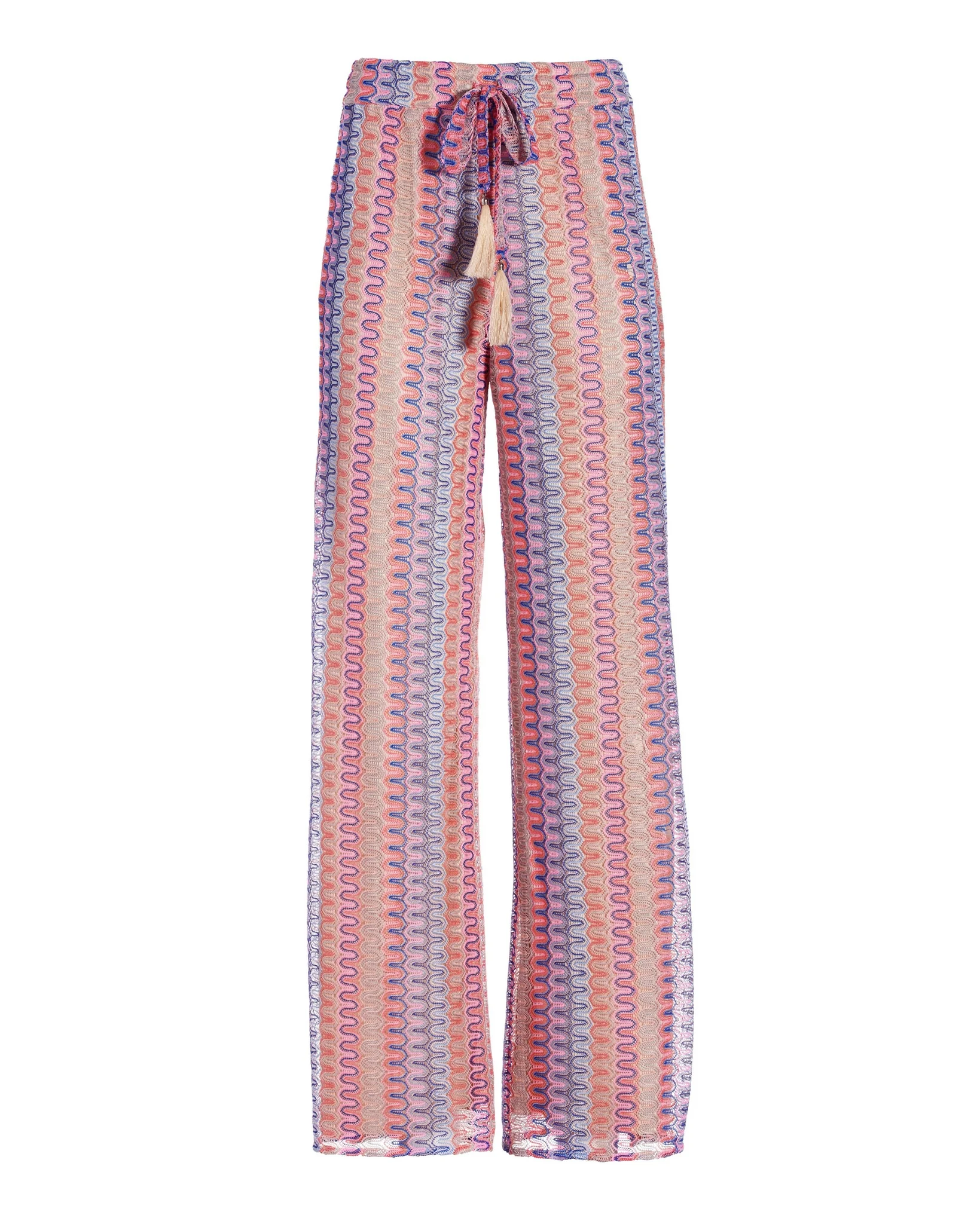 St. Tropez Colorful Crochet Wide-Leg Pant Multi - Mycitystee