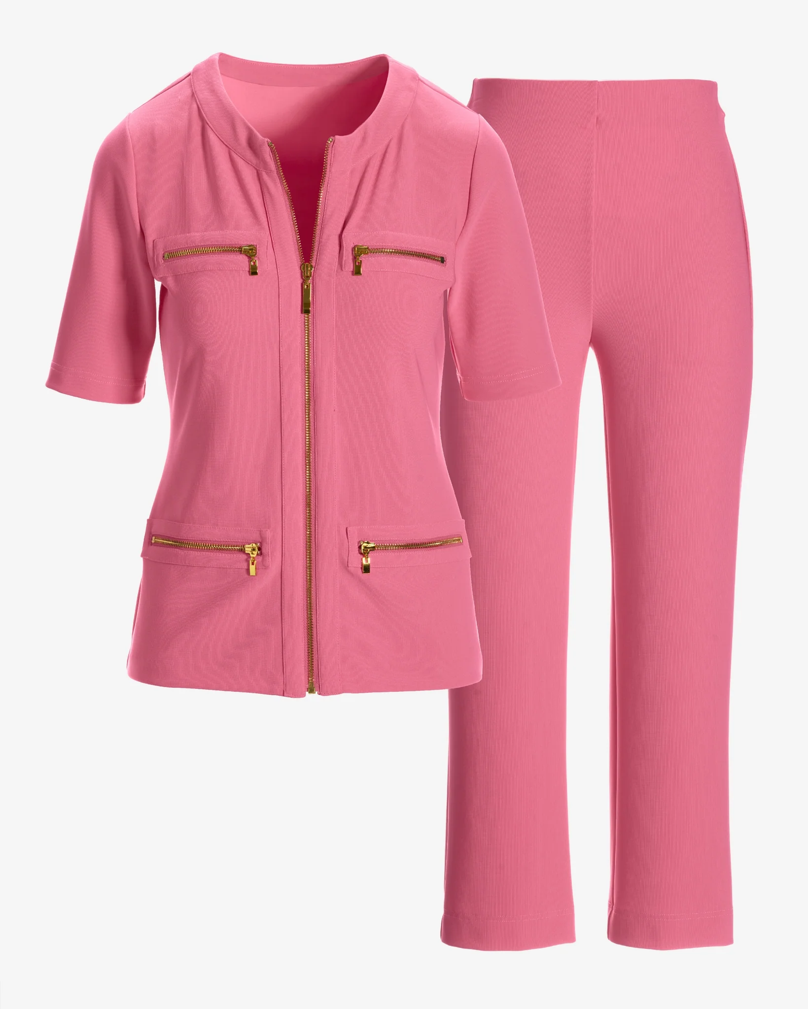 Beyond Travel Cropped Chic Coordinates Aurora Pink - Mycitystee