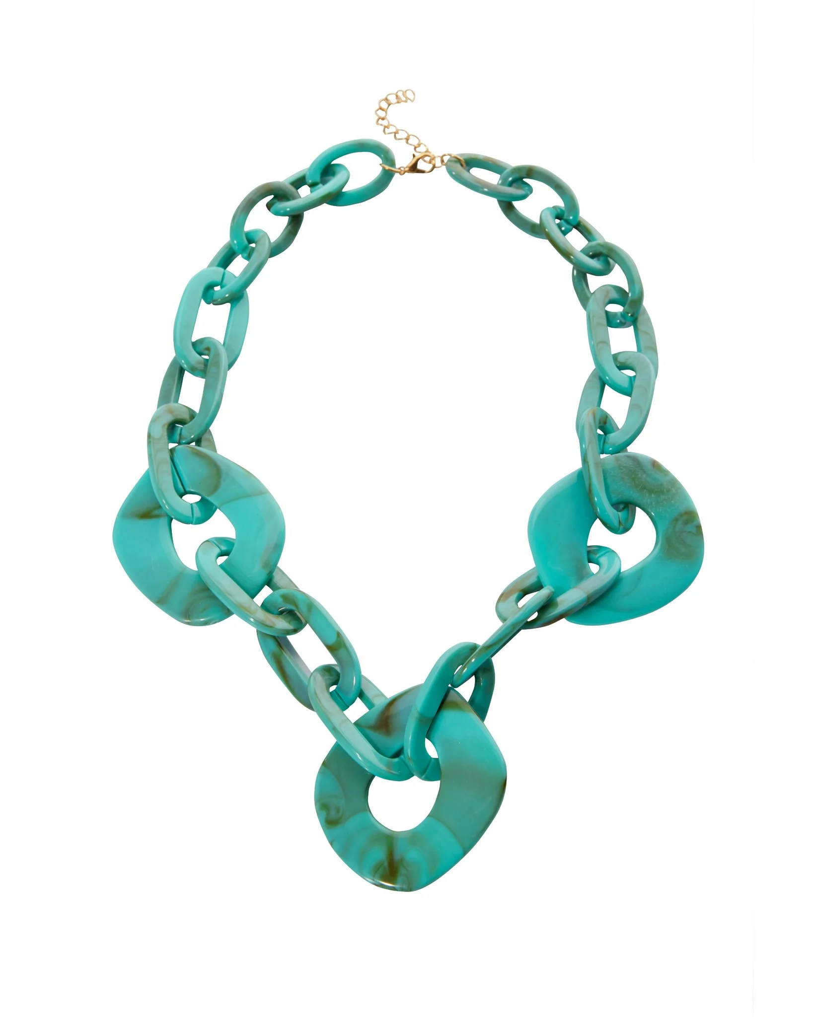 Turquoise Chain Link Necklace Turquoise - Mycitystee