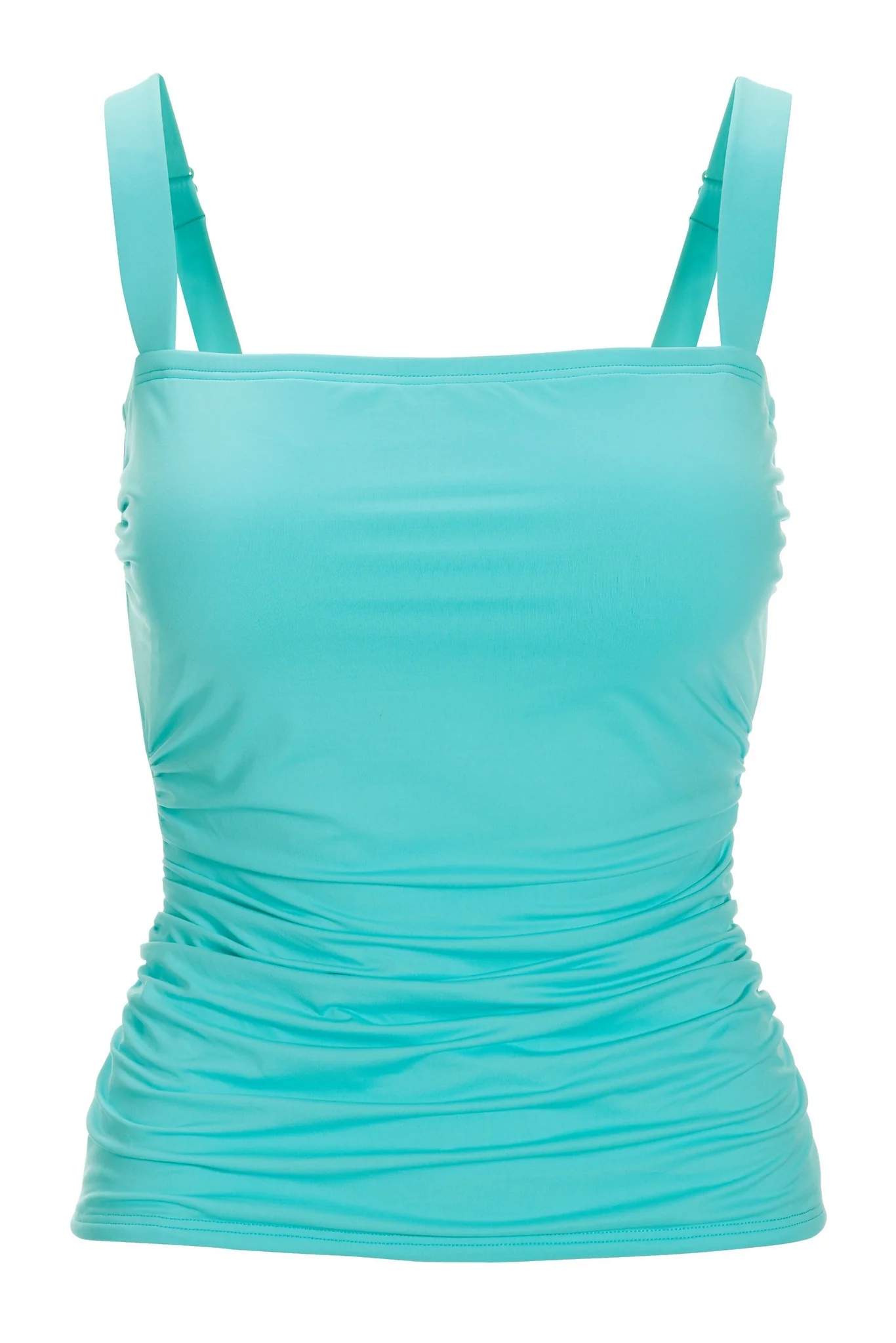 Swim Sense Square-Neck Tankini Top Fountain Blue - Mycitystee