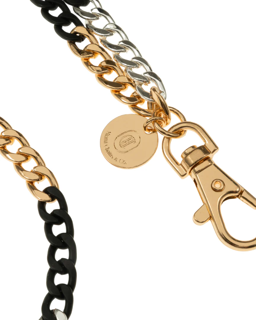 Trifecta Gold/Silver/Black Crossbody Phone Chain - Mycitystee