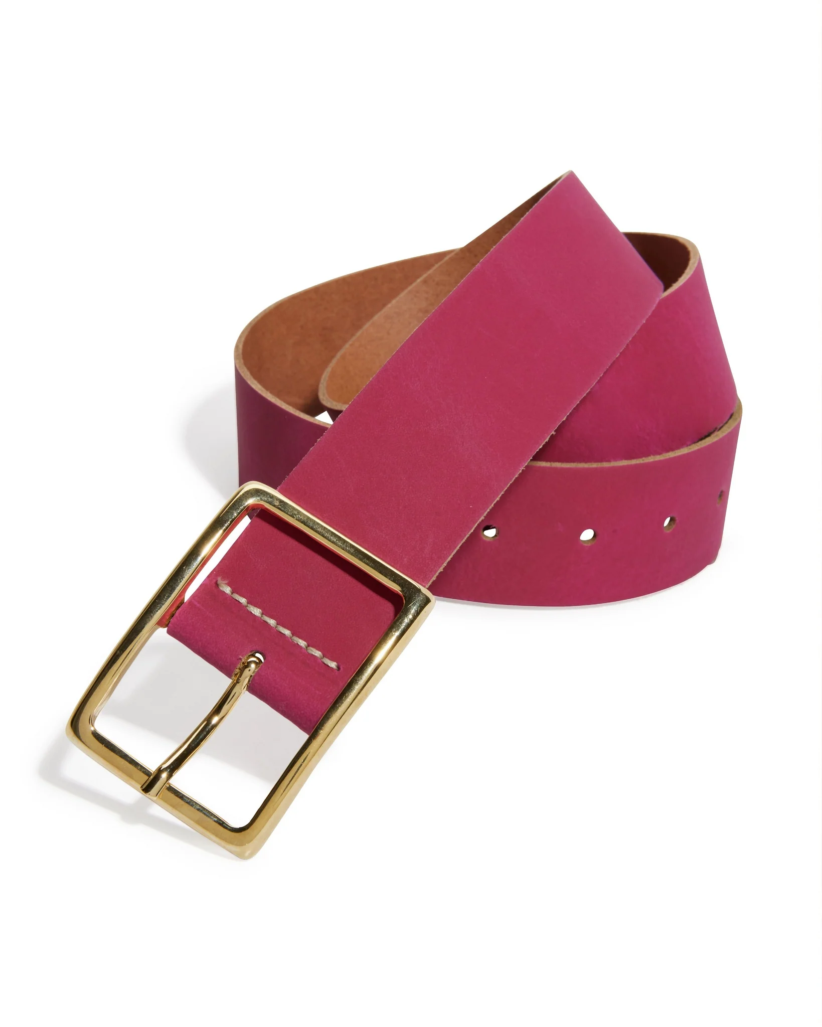 Modern Classic Leather Belt Pink - Mycitystee