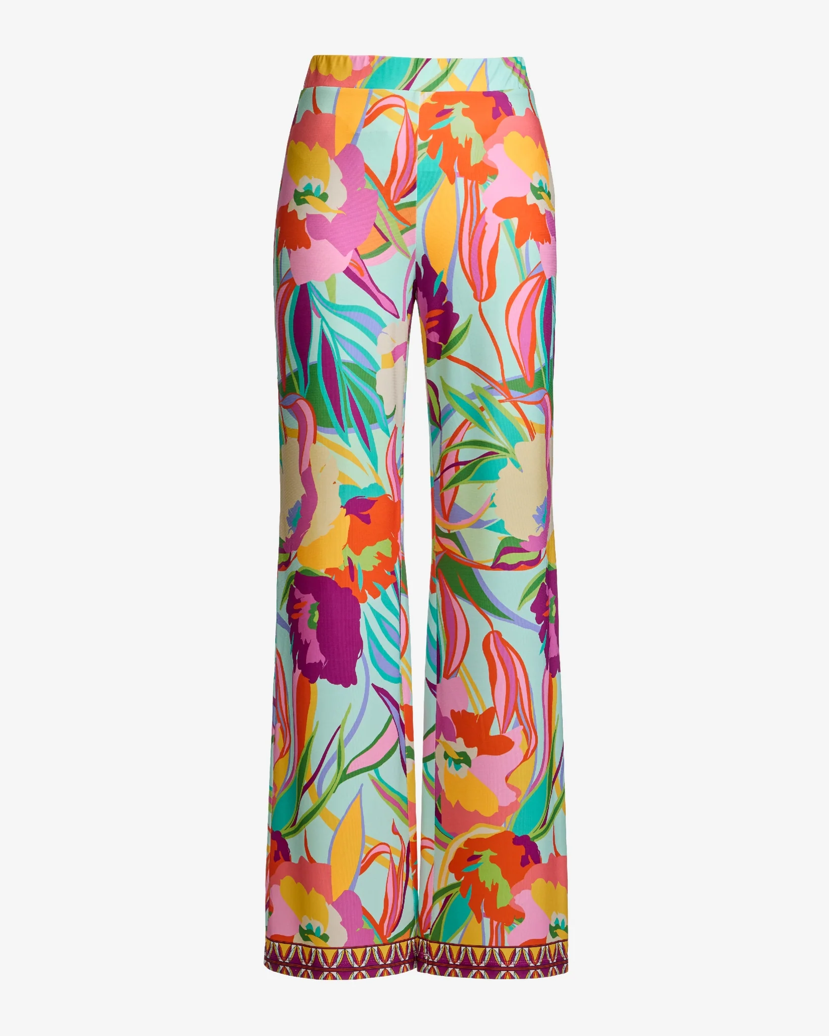 Malibu Print Wide Leg Pant Aloha Florals - Mycitystee