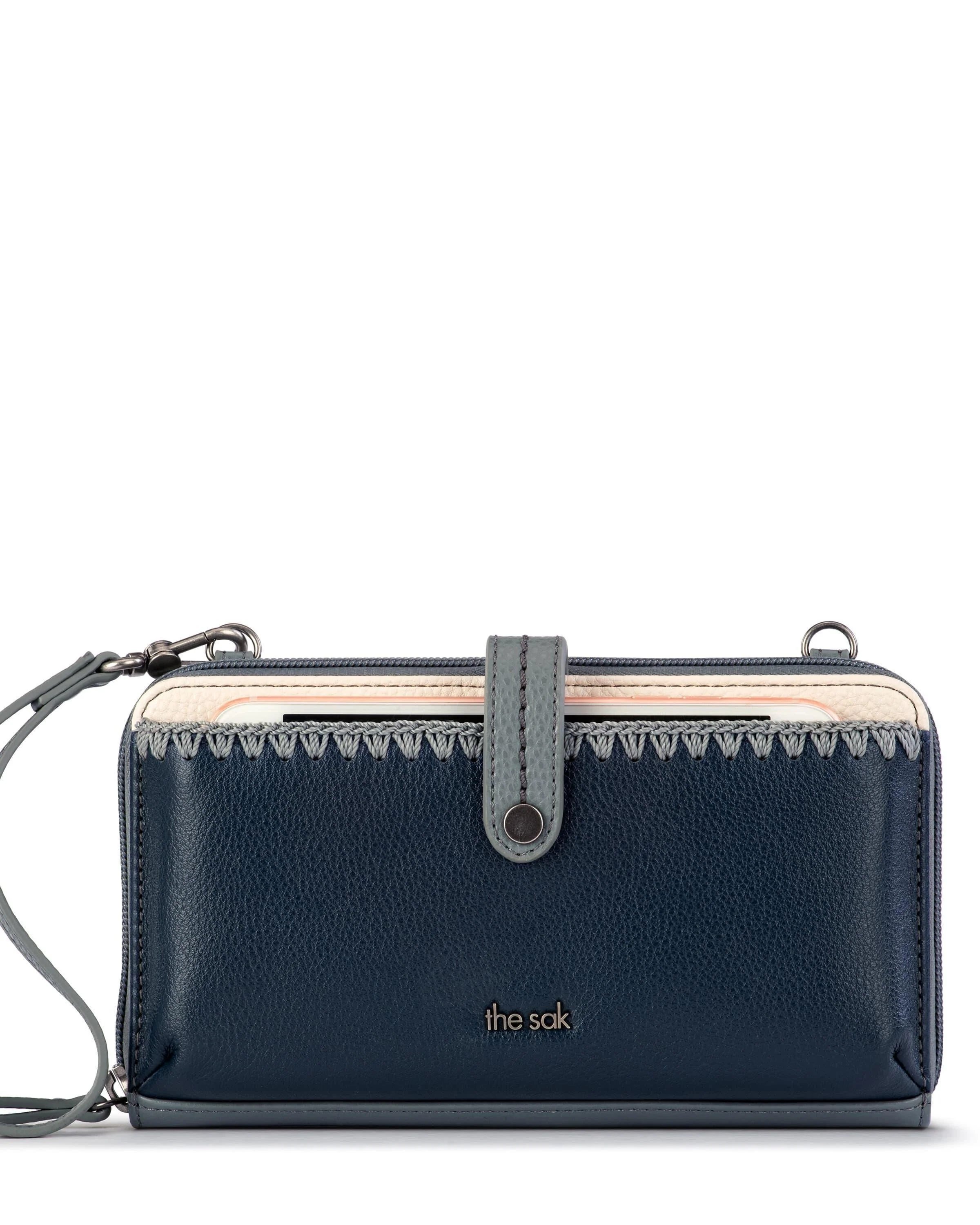 Iris Smartphone Wallet - Leather - Dusty Blue Block - Mycitystee