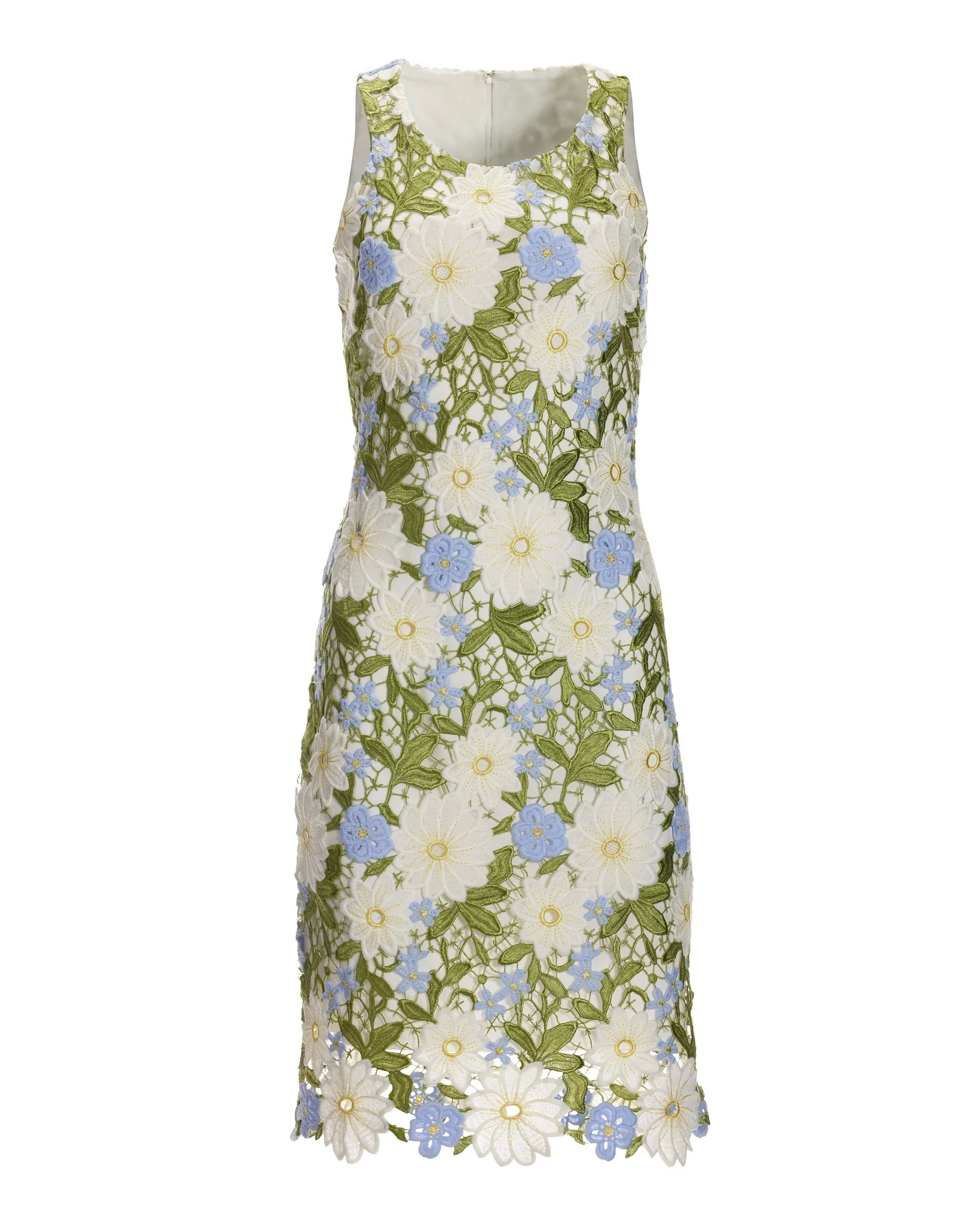 Daisy Floral Lace Dress Blue Multi - Mycitystee