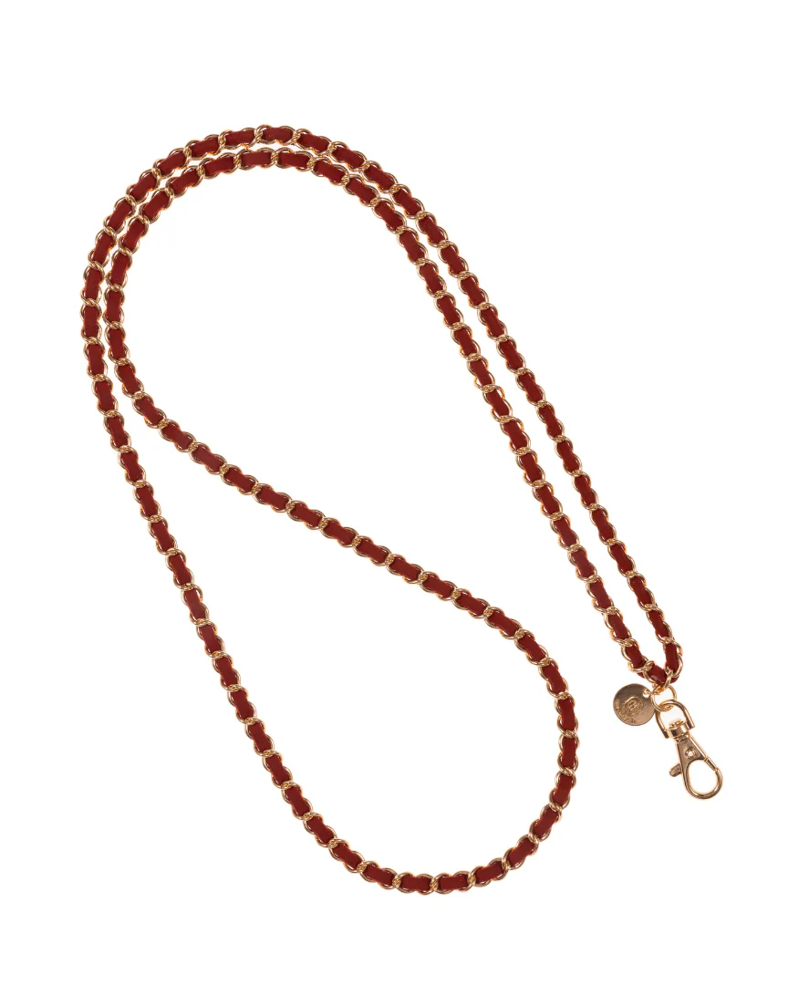 Dark Cherry Red Crossbody Phone Chain - Mycitystee