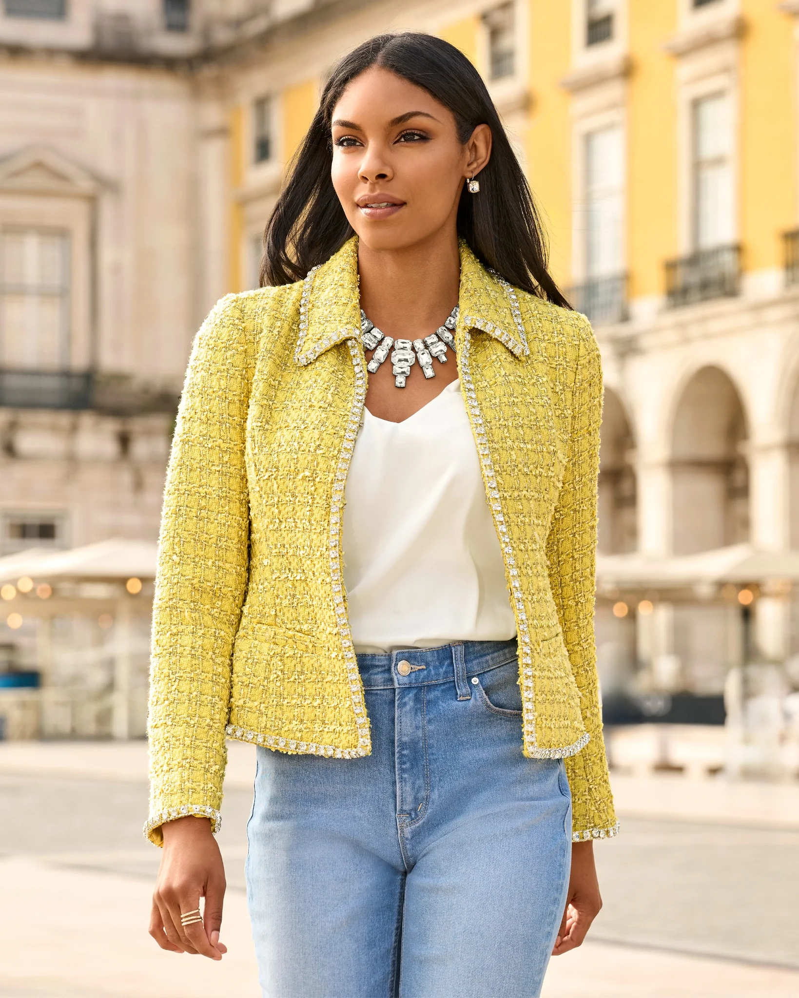 Gem Drop Necklace Silver - Mycitystee