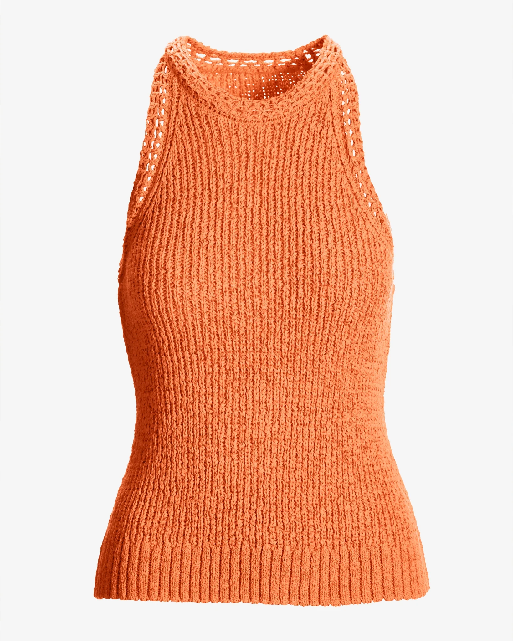 High Neck Sweater Tank Canteloupe - Mycitystee
