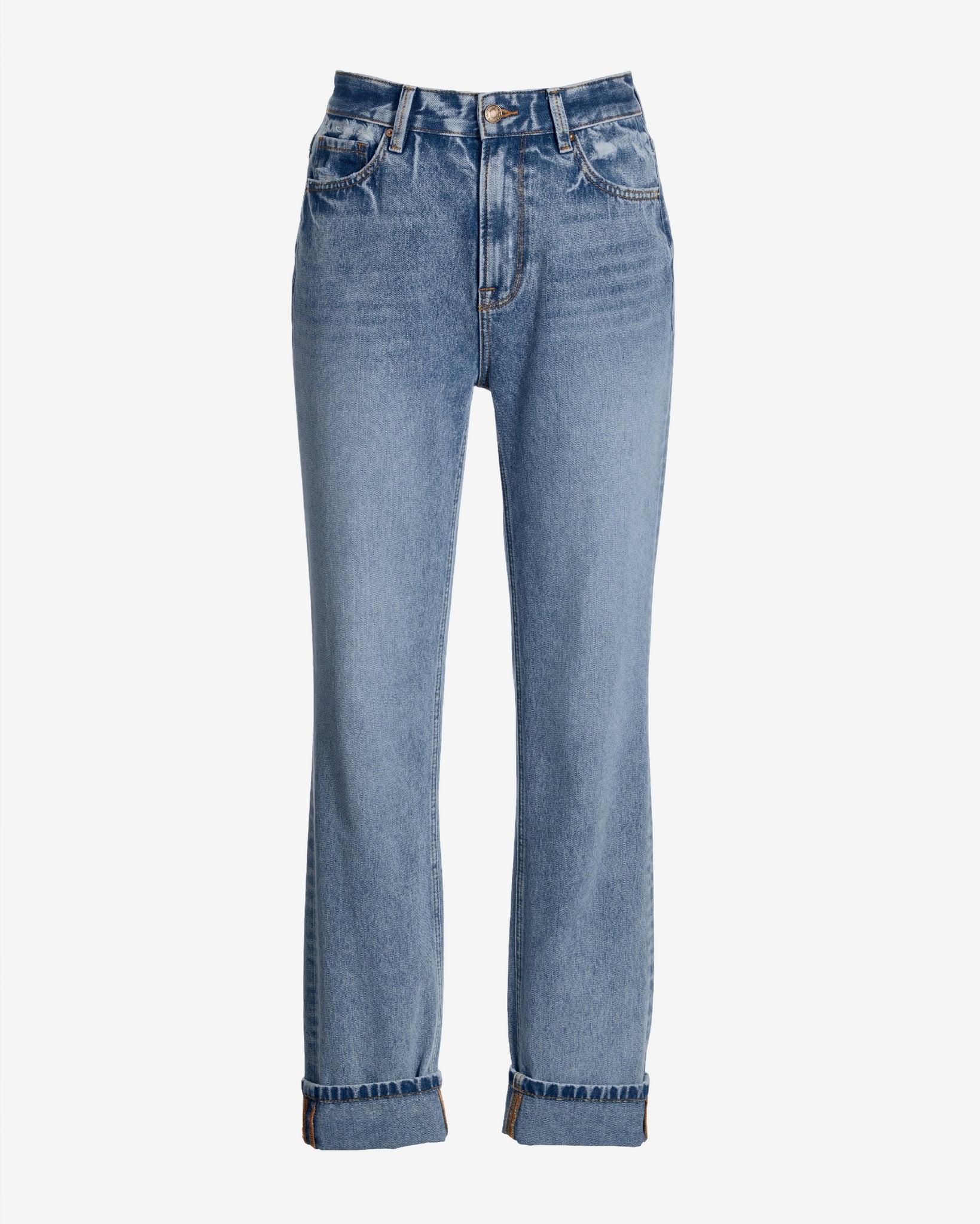Newport Relaxed Cuffed Jean Medium Wash - Mycitystee