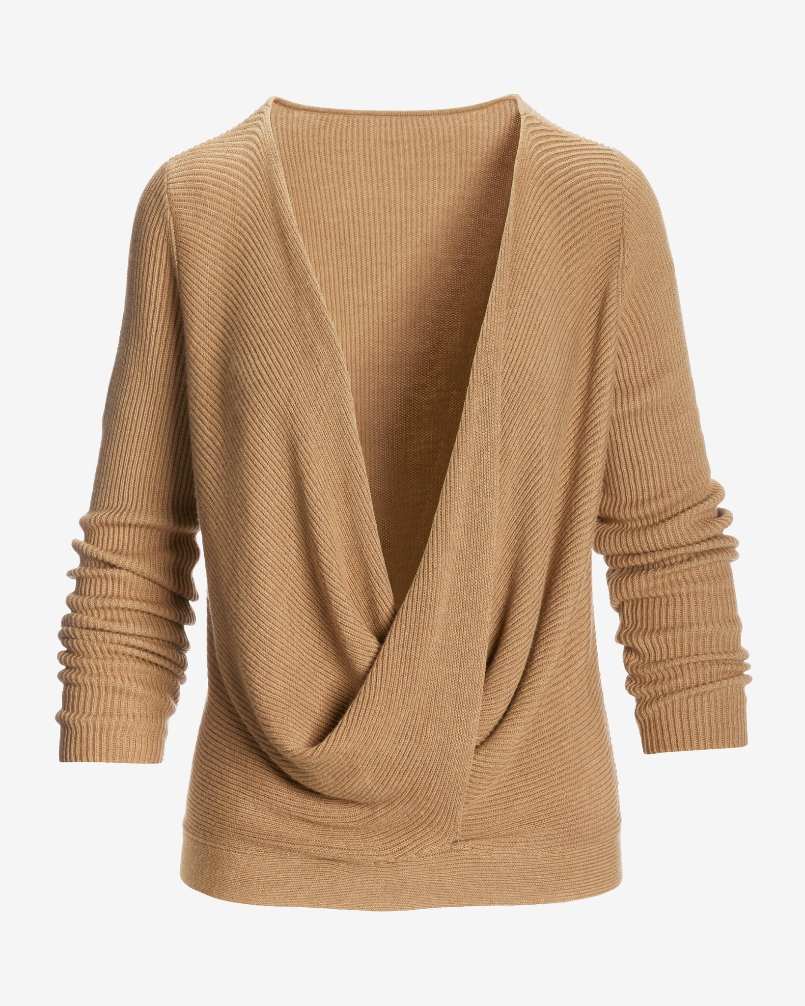 Effortless Front Twist Sweater Suntan - Mycitystee