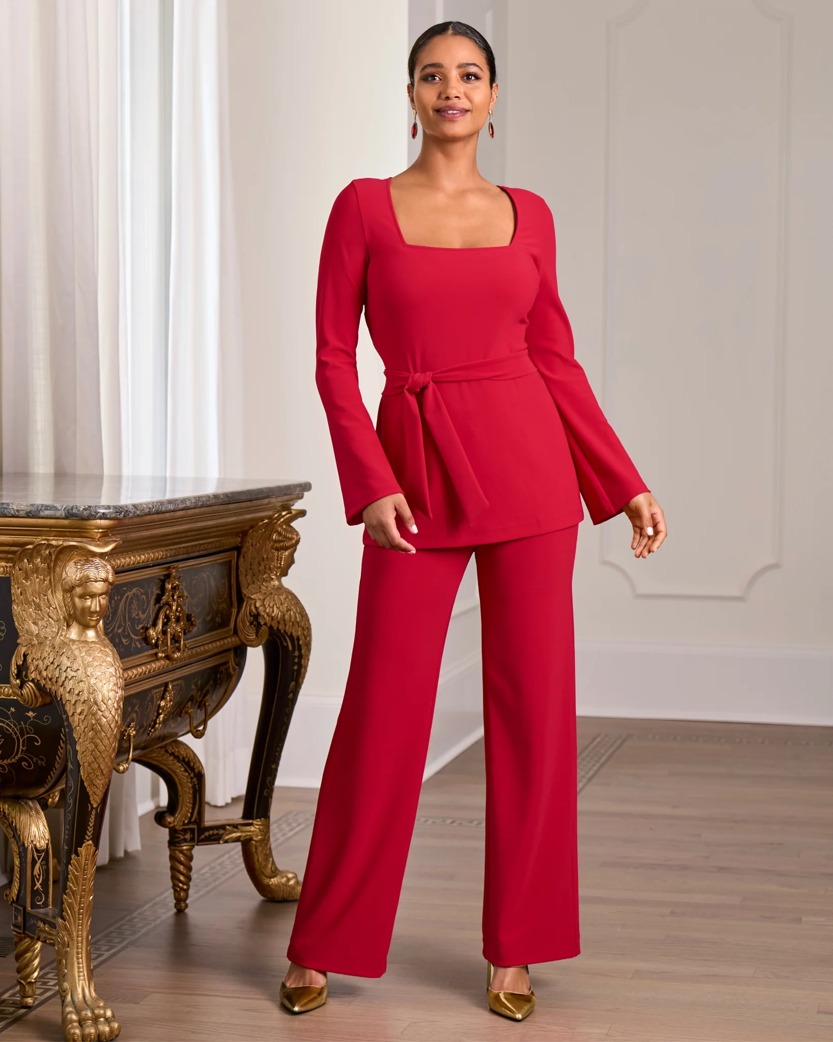 Beyond Travel High Rise Palazzo Pant French Kiss - Mycitystee