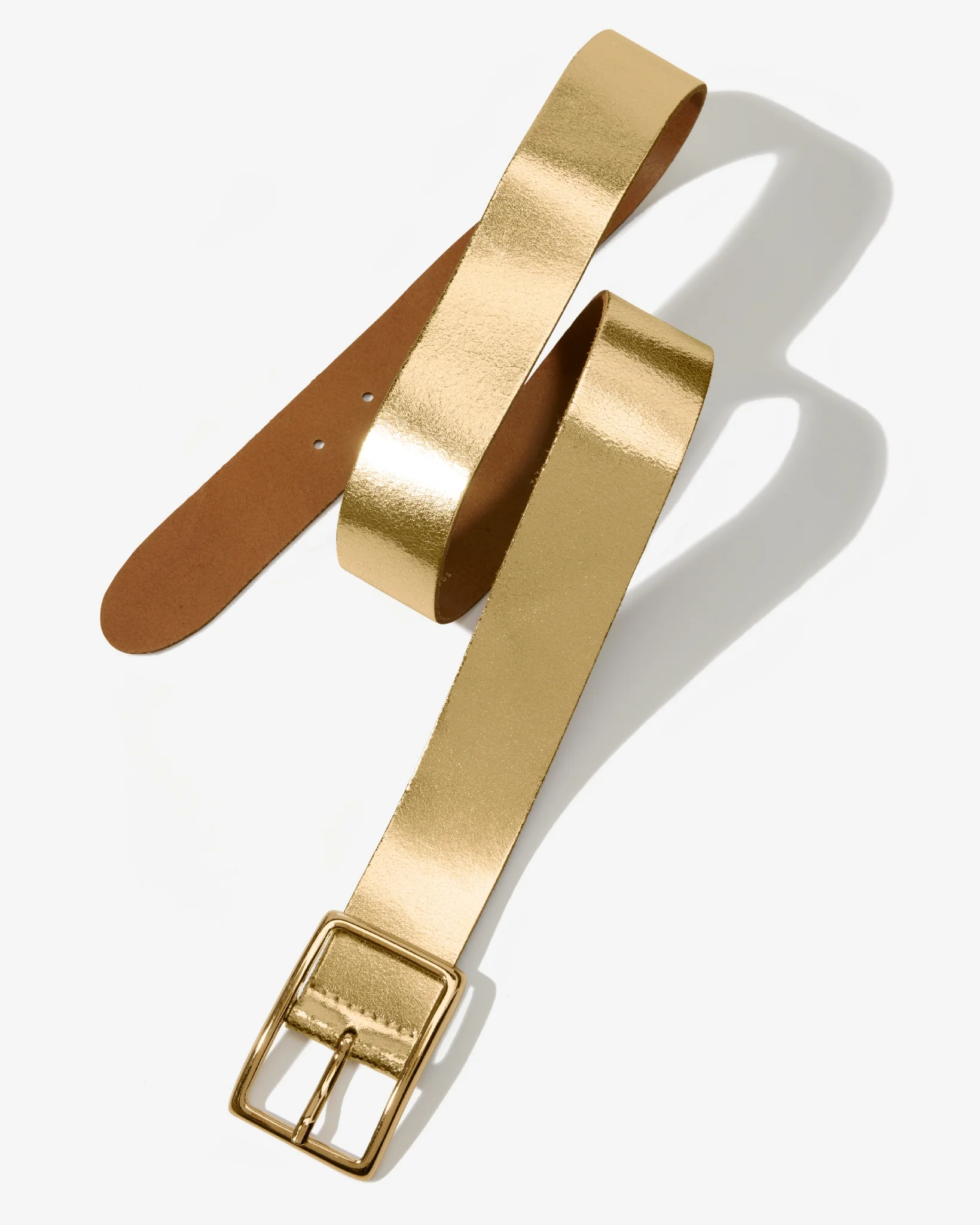 Modern Classic Leather Belt Gold - Mycitystee