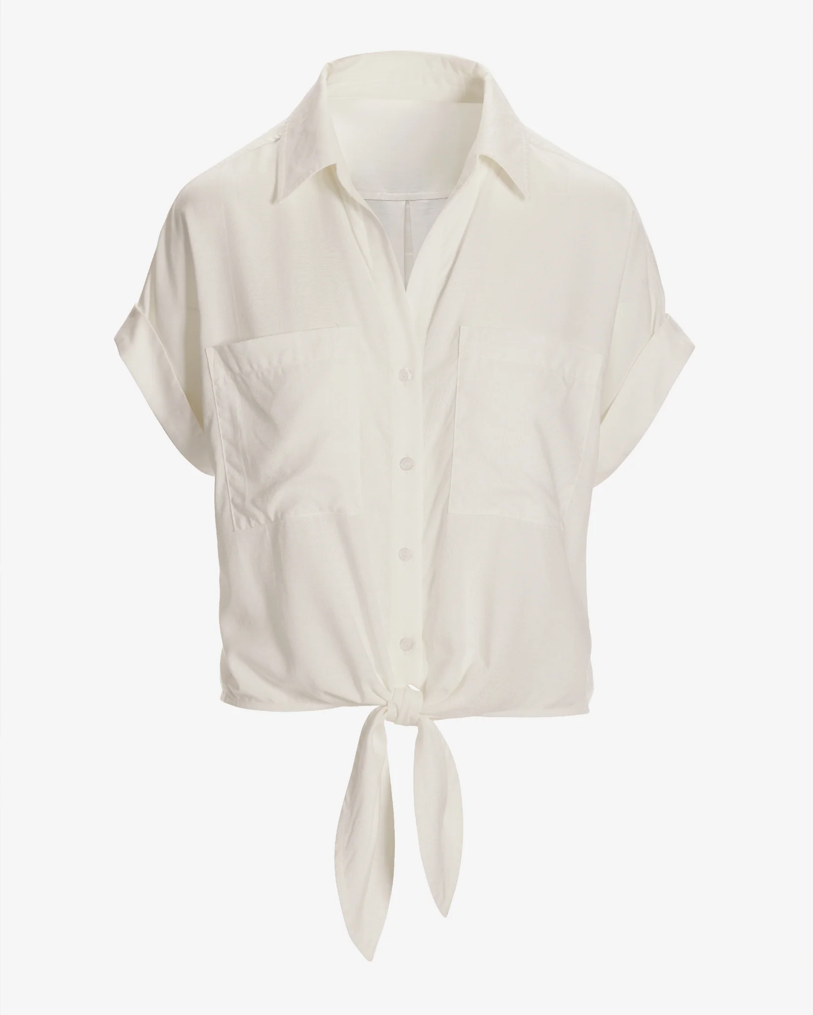 Versatile Short Sleeve Camp Shirt Off White - Mycitystee