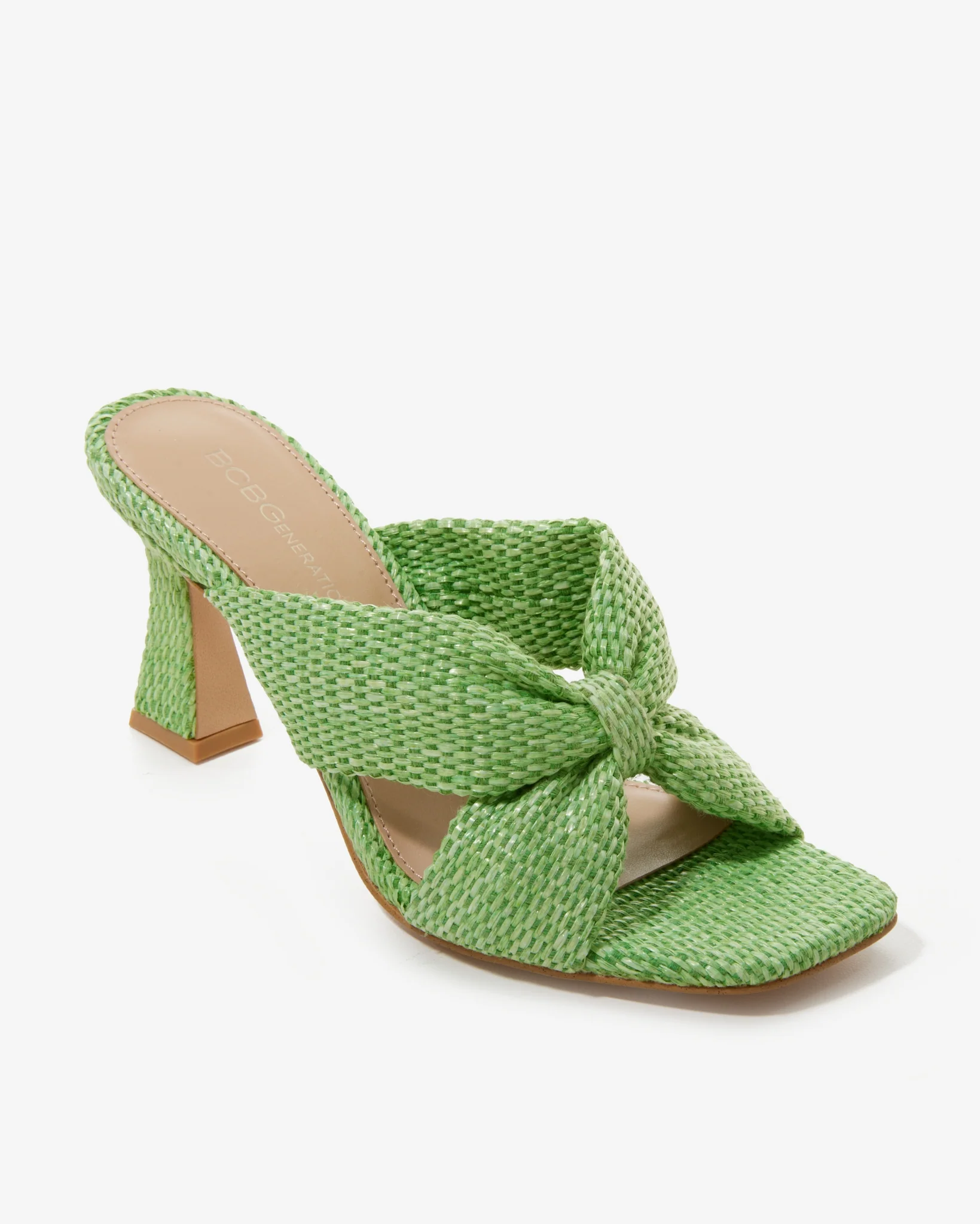 Woven Slide Heel Green - Mycitystee